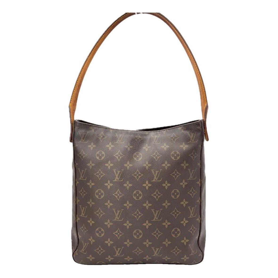 Looping leather handbag