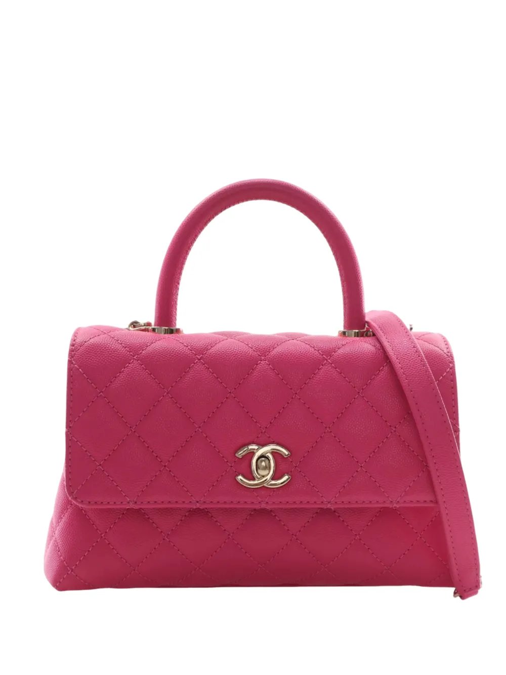 2021-2026 Mini Quilted Caviar Coco Top Handle Bag satchel