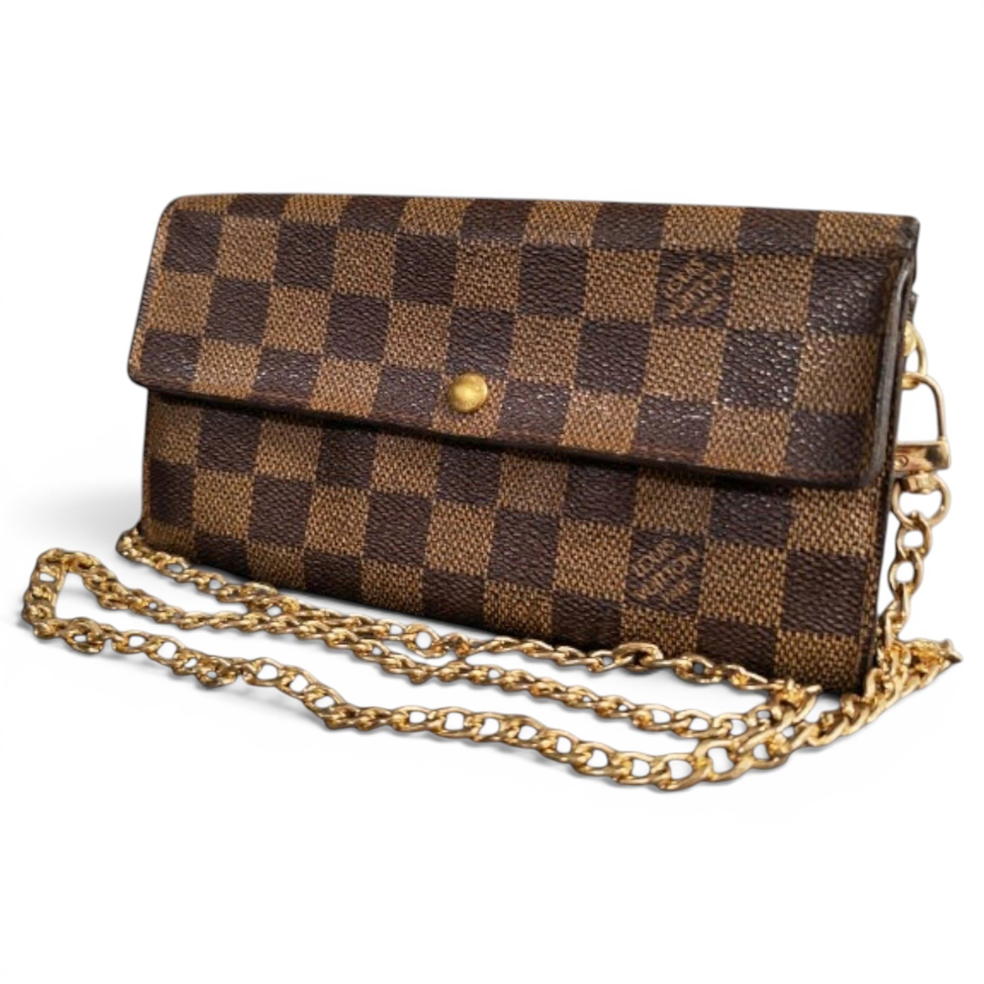 Honfleur leather clutch bag