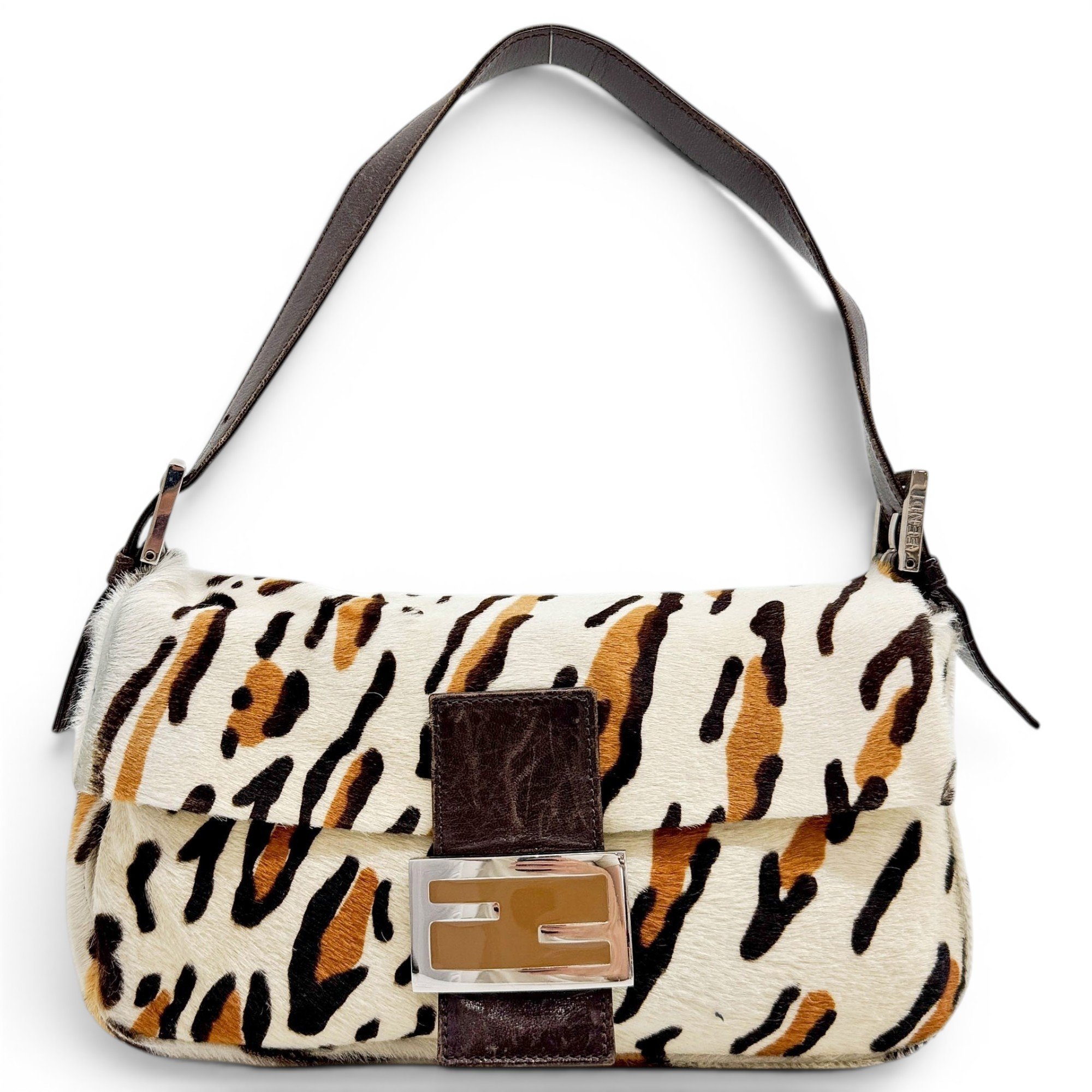 Baguette pony-style calfskin handbag