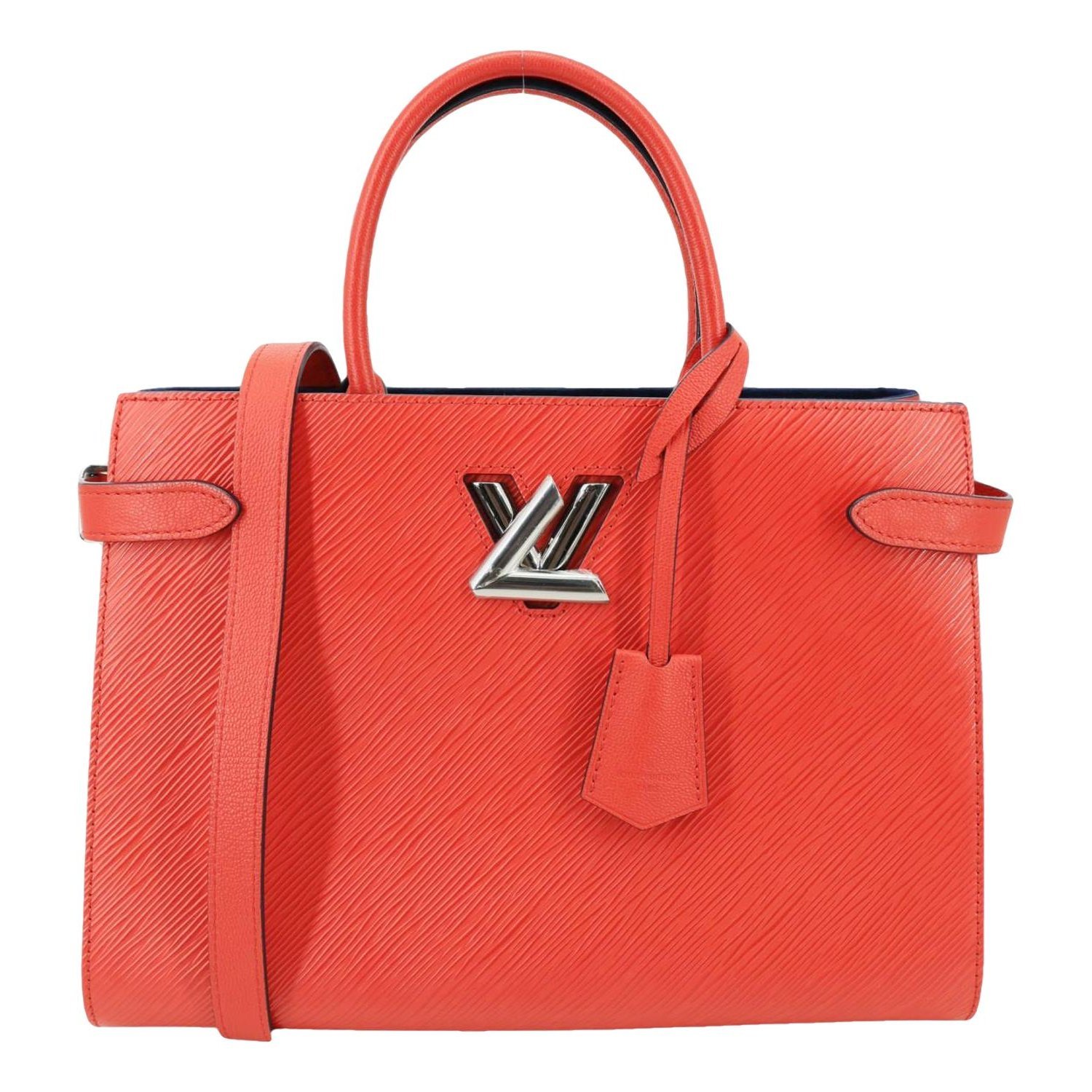 Twist leather tote