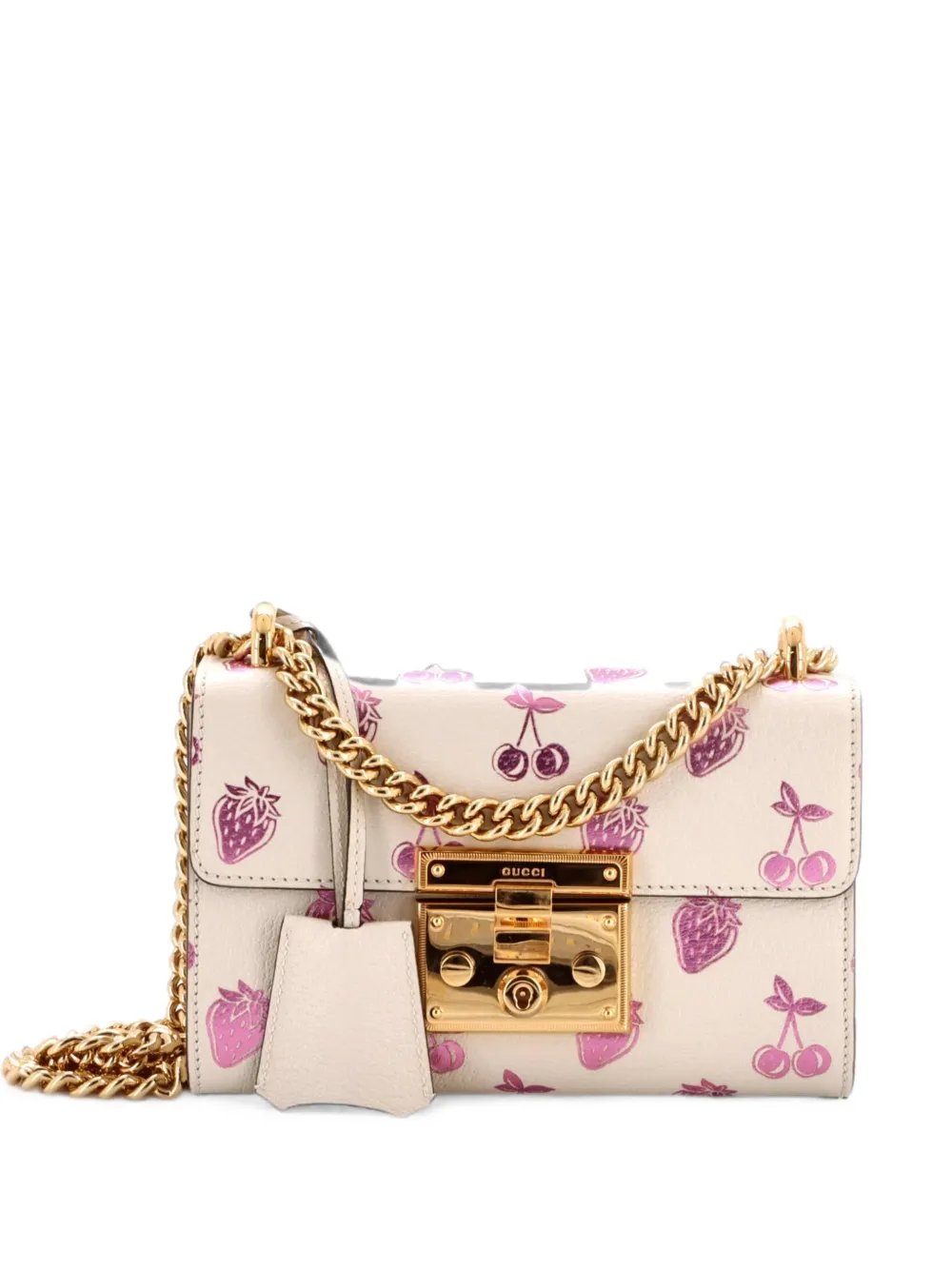 Padlock Printed Leather Small shoulder bag
