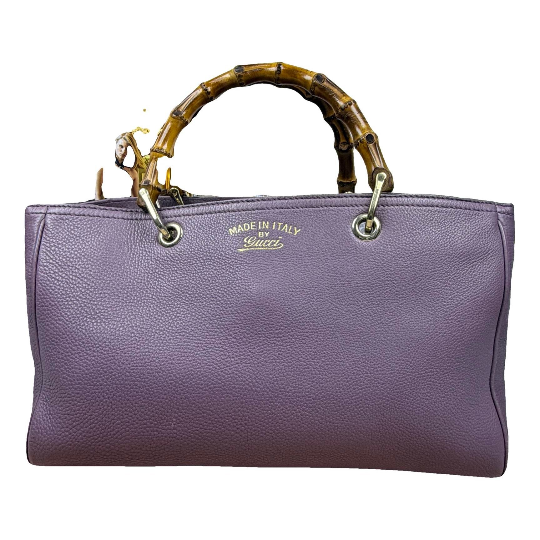 Bamboo leather handbag