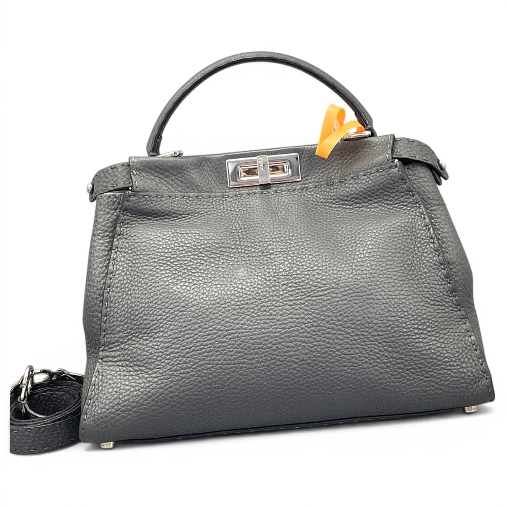 Peekaboo leather handbag