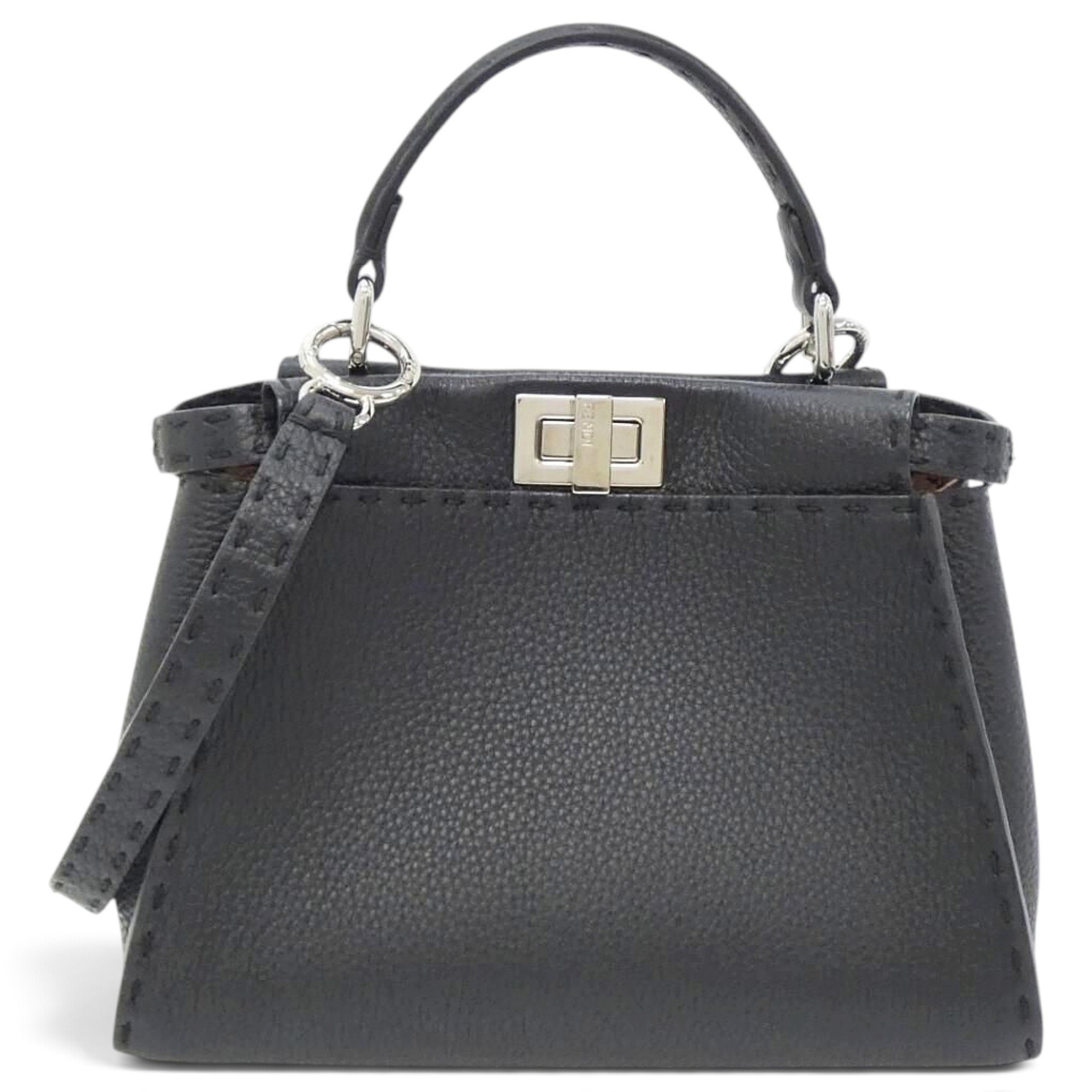 Peekaboo leather handbag