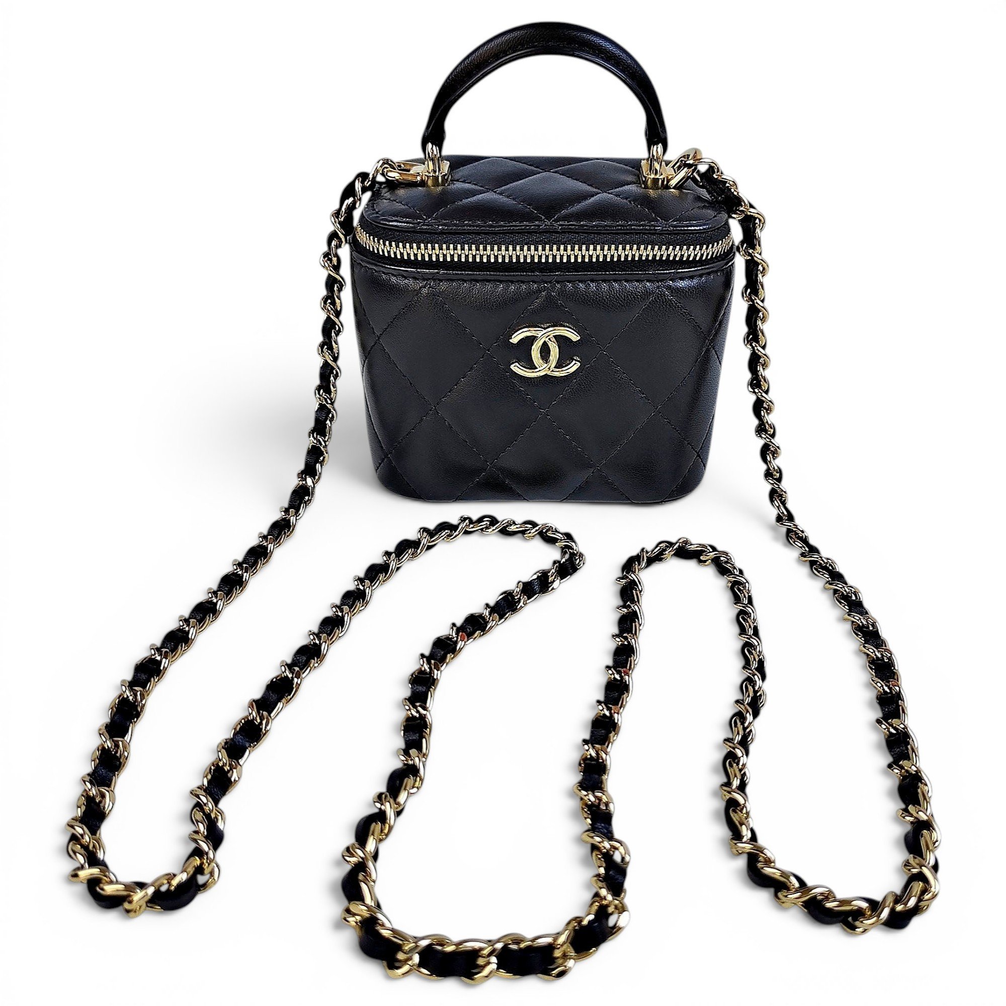 Trendy CC Vanity leather handbag