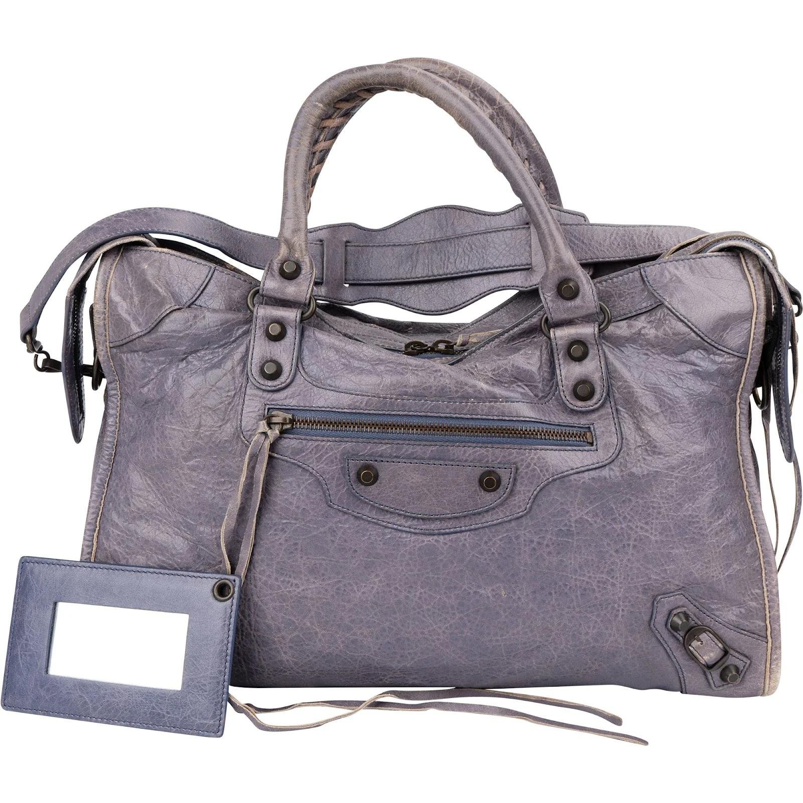 City leather handbag