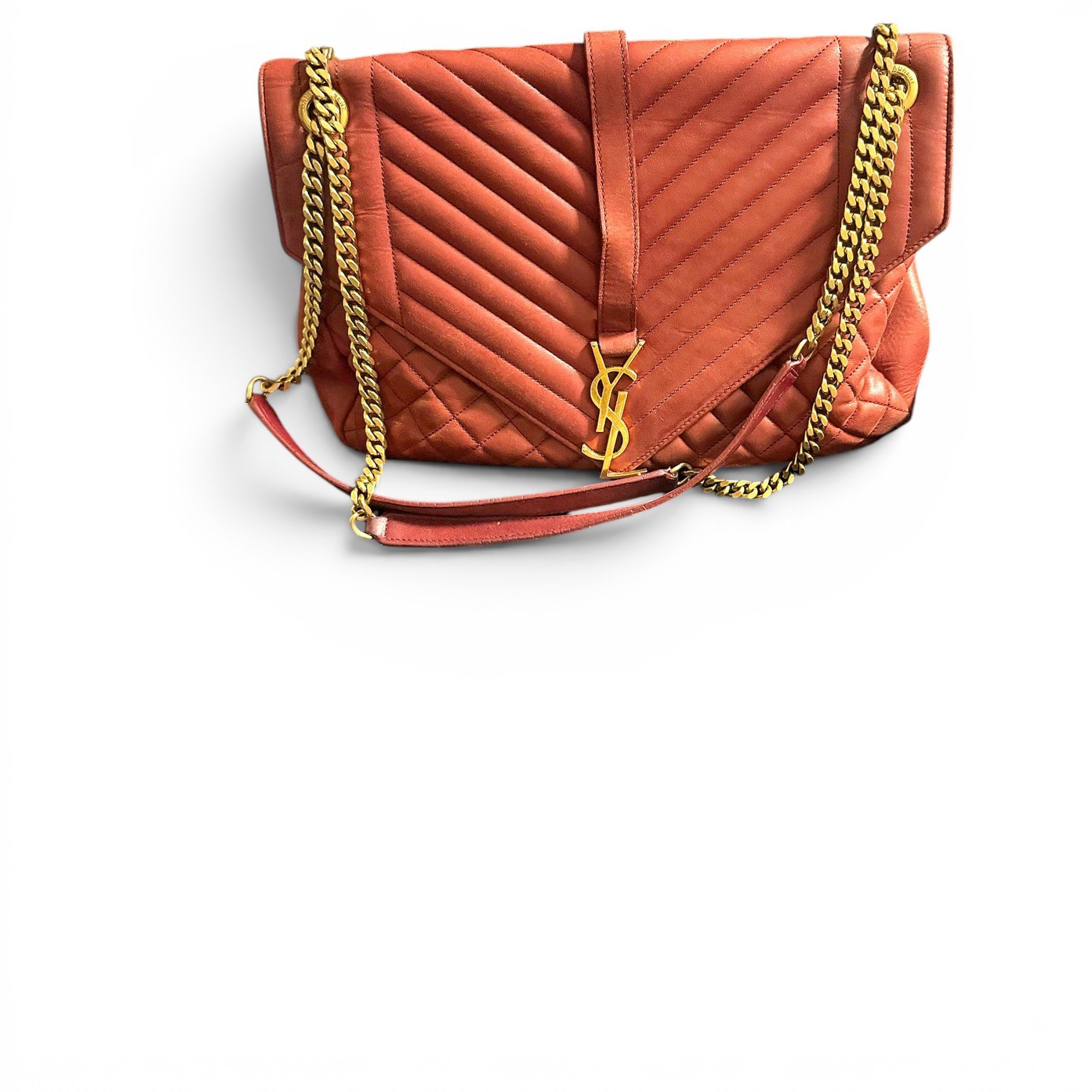 Envelope leather handbag