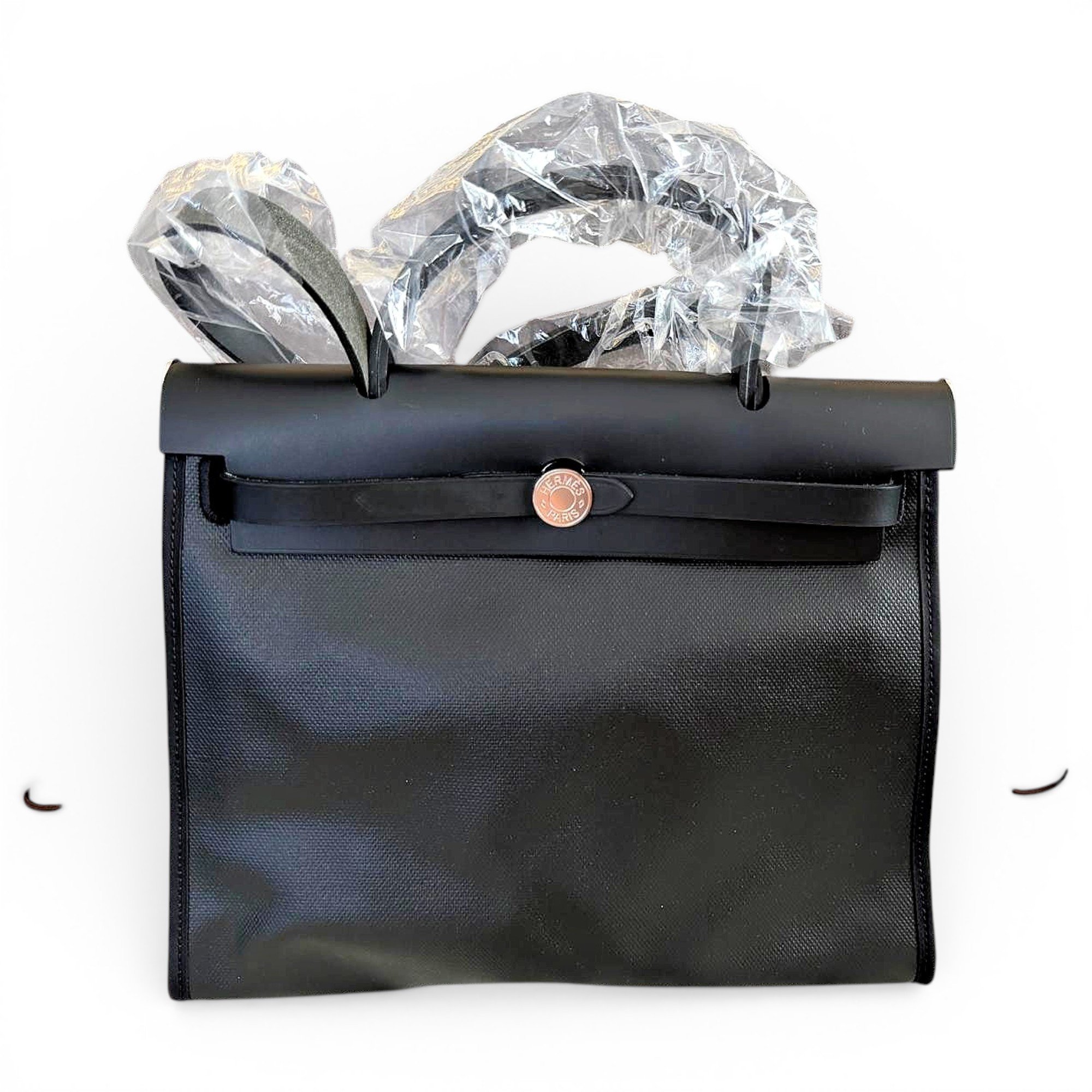 Hermes Herbag Handbag Toile H Berline Canvas