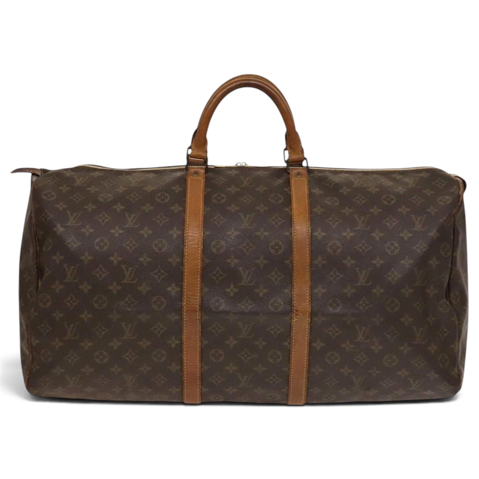 Keepall leather travel bag