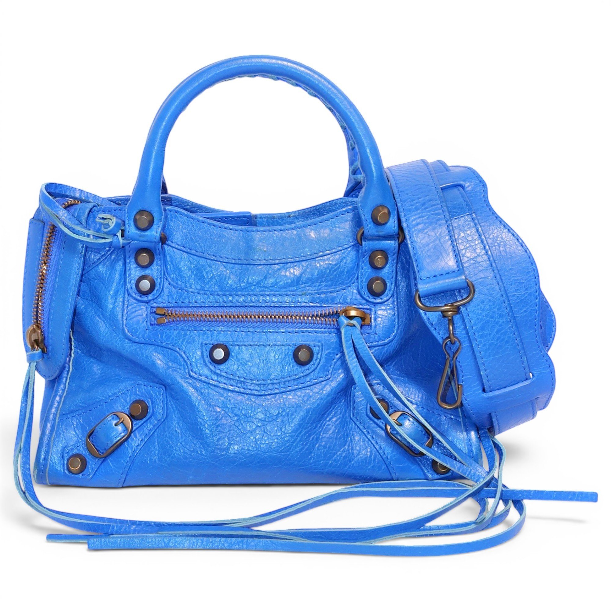 City leather handbag