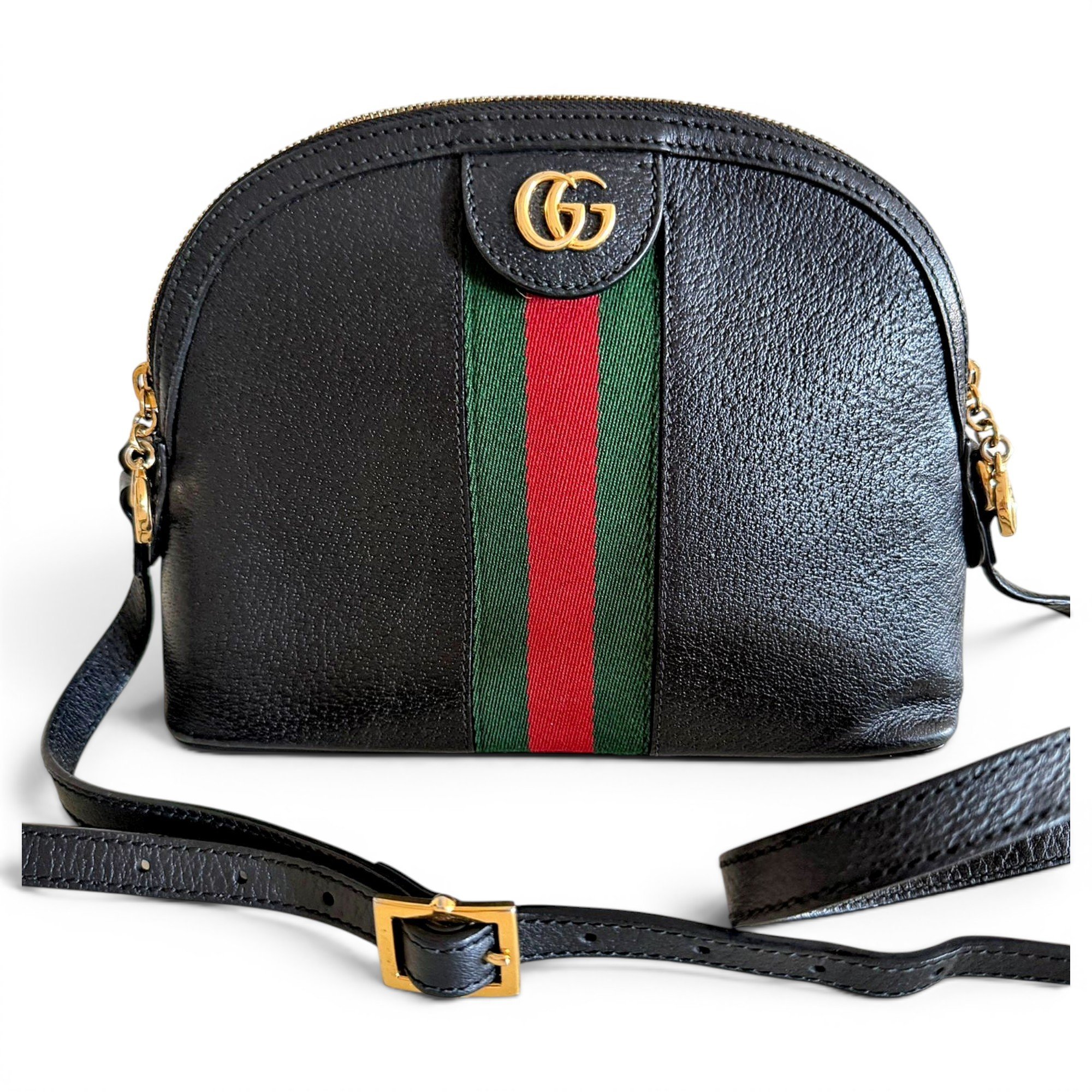 Ophidia Dome leather crossbody bag