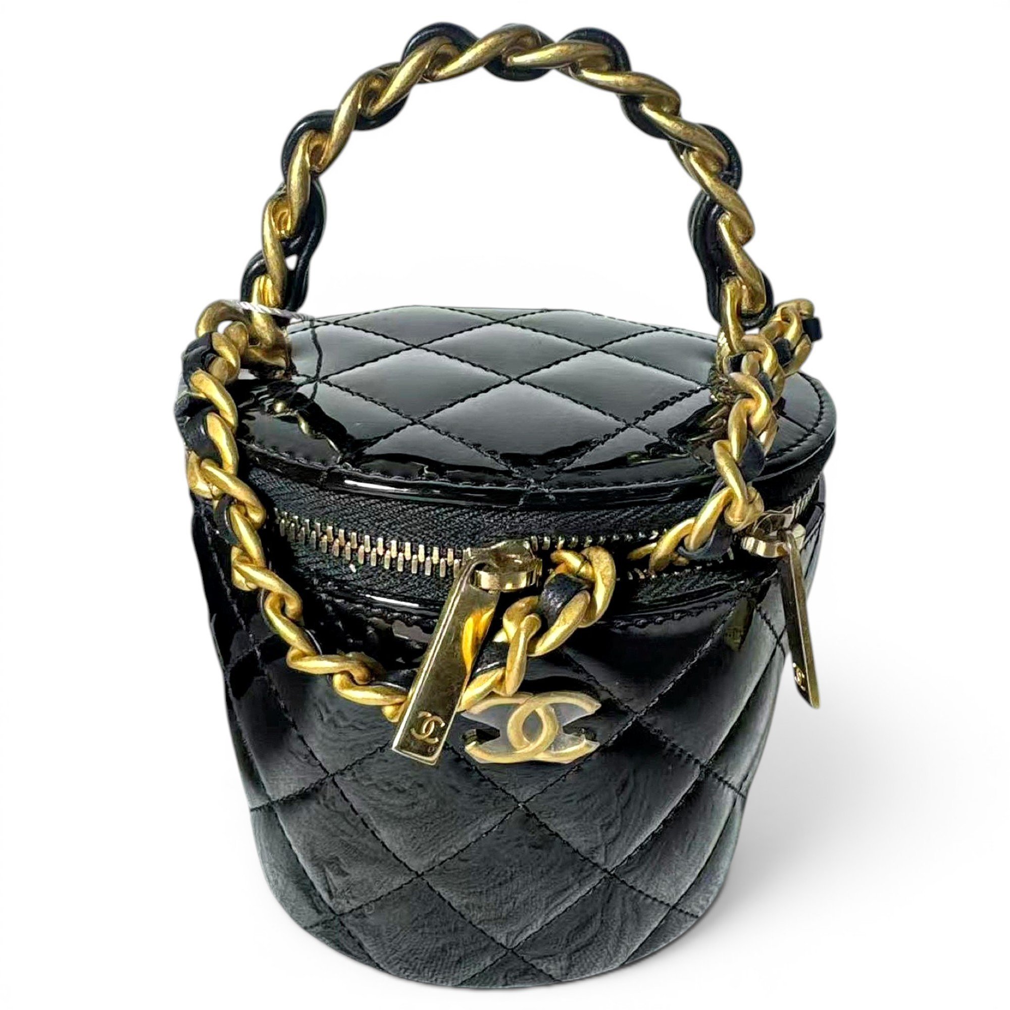 Vanity patent leather mini bag