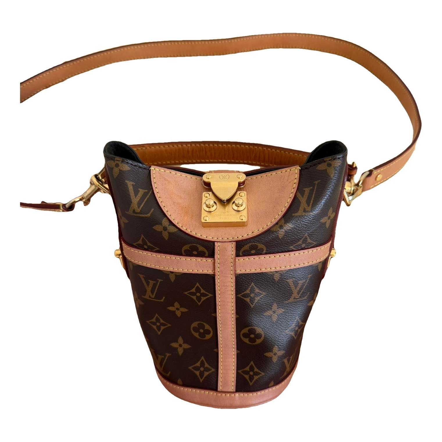 Duffle leather crossbody bag