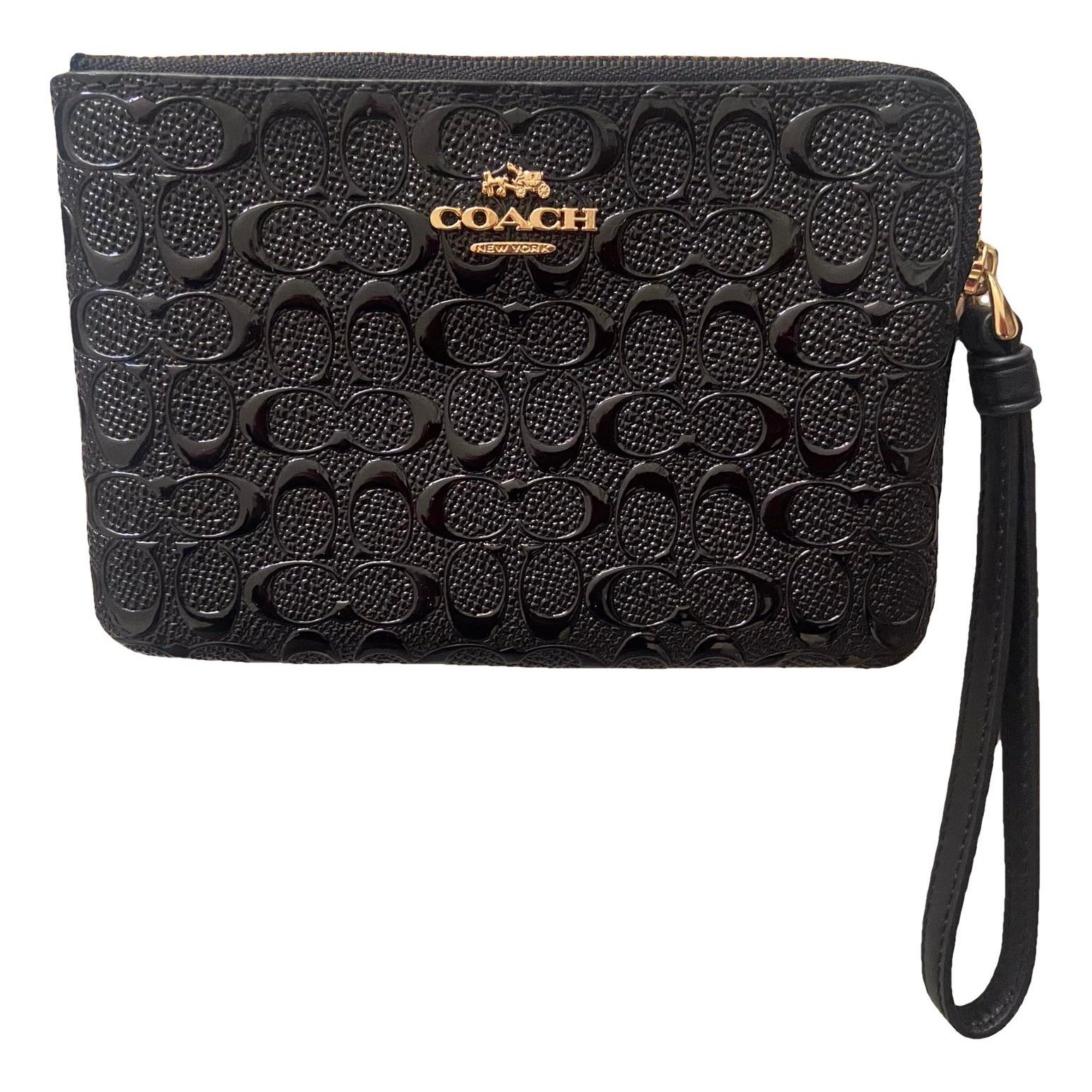 Patent leather clutch bag
