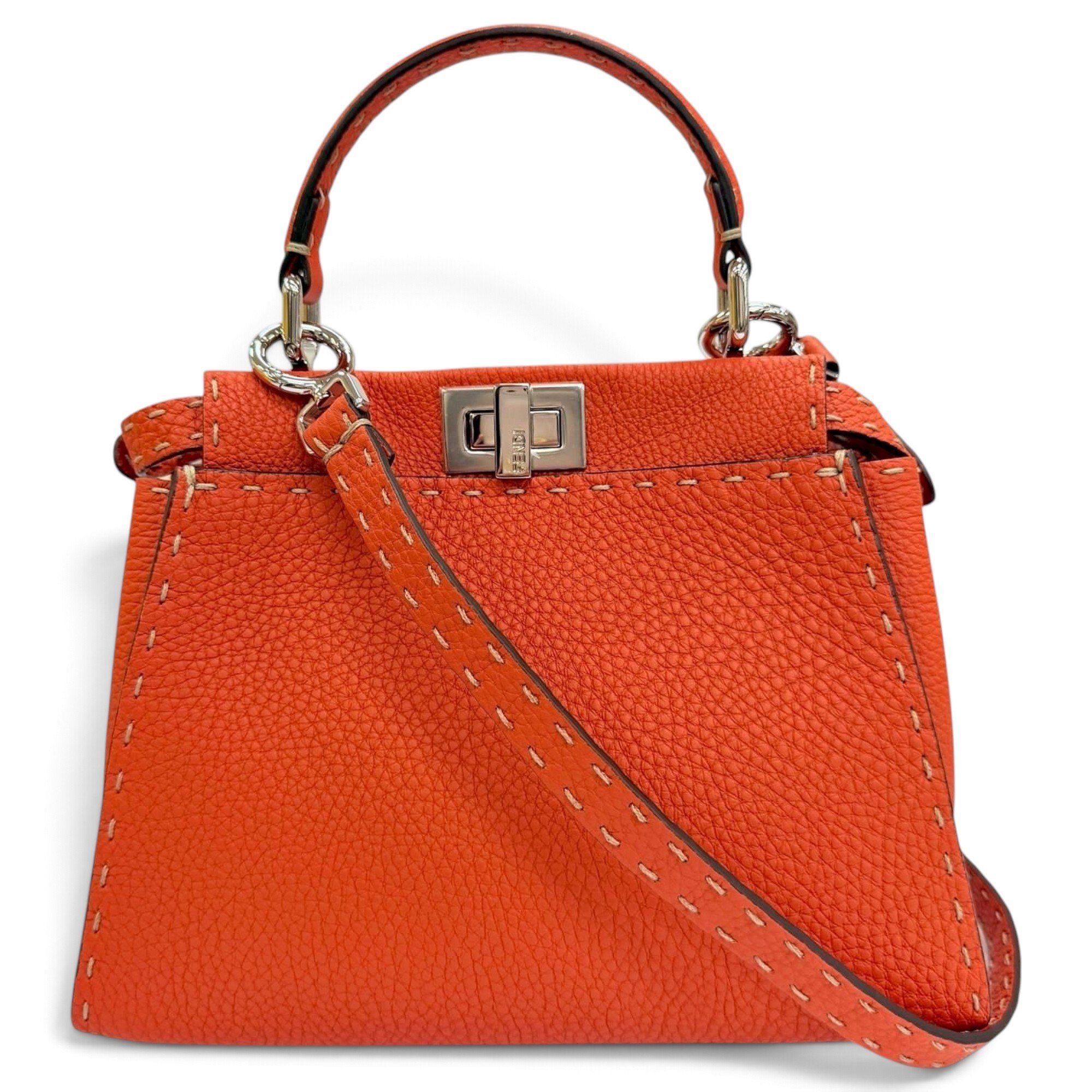 Peekaboo leather handbag