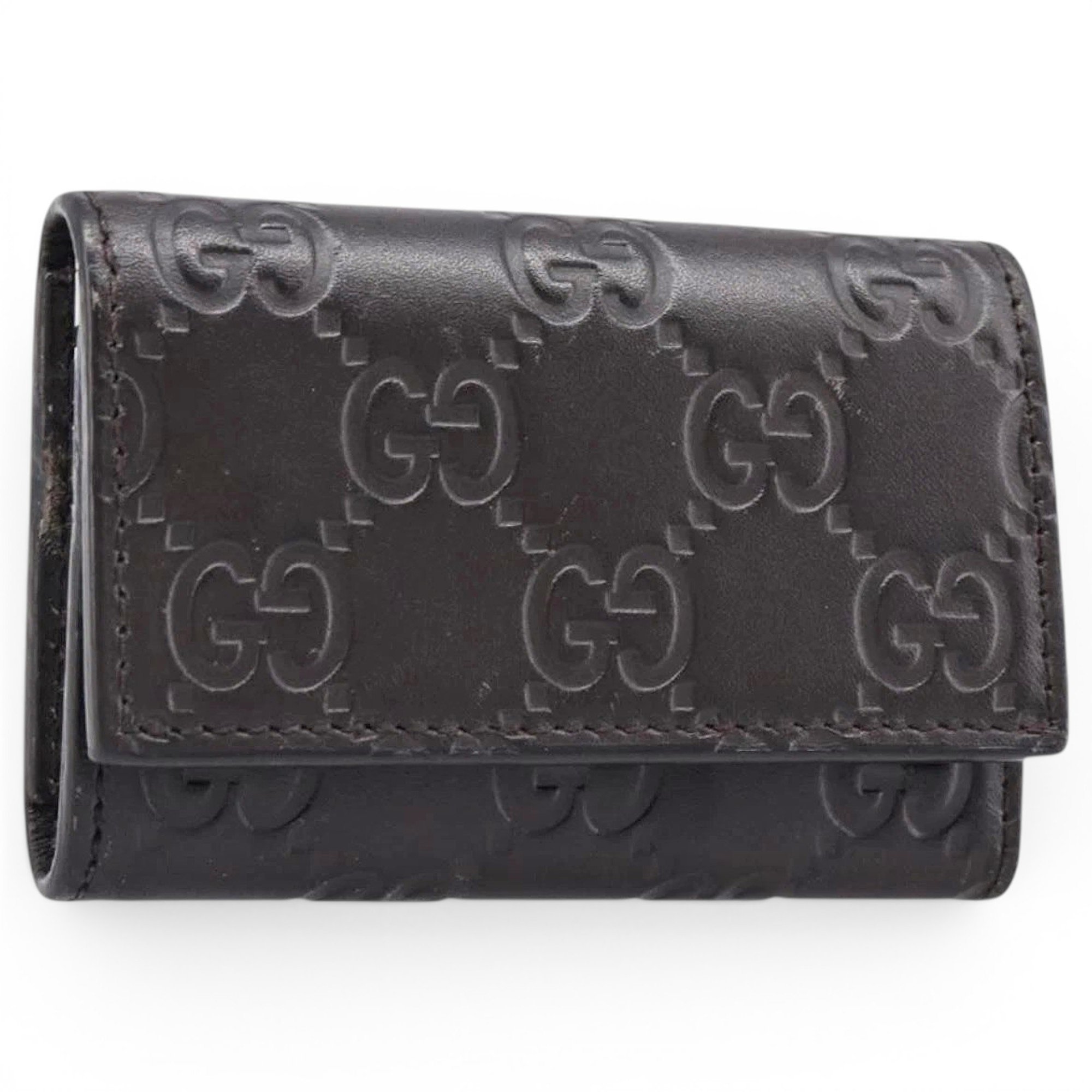 Leather clutch bag