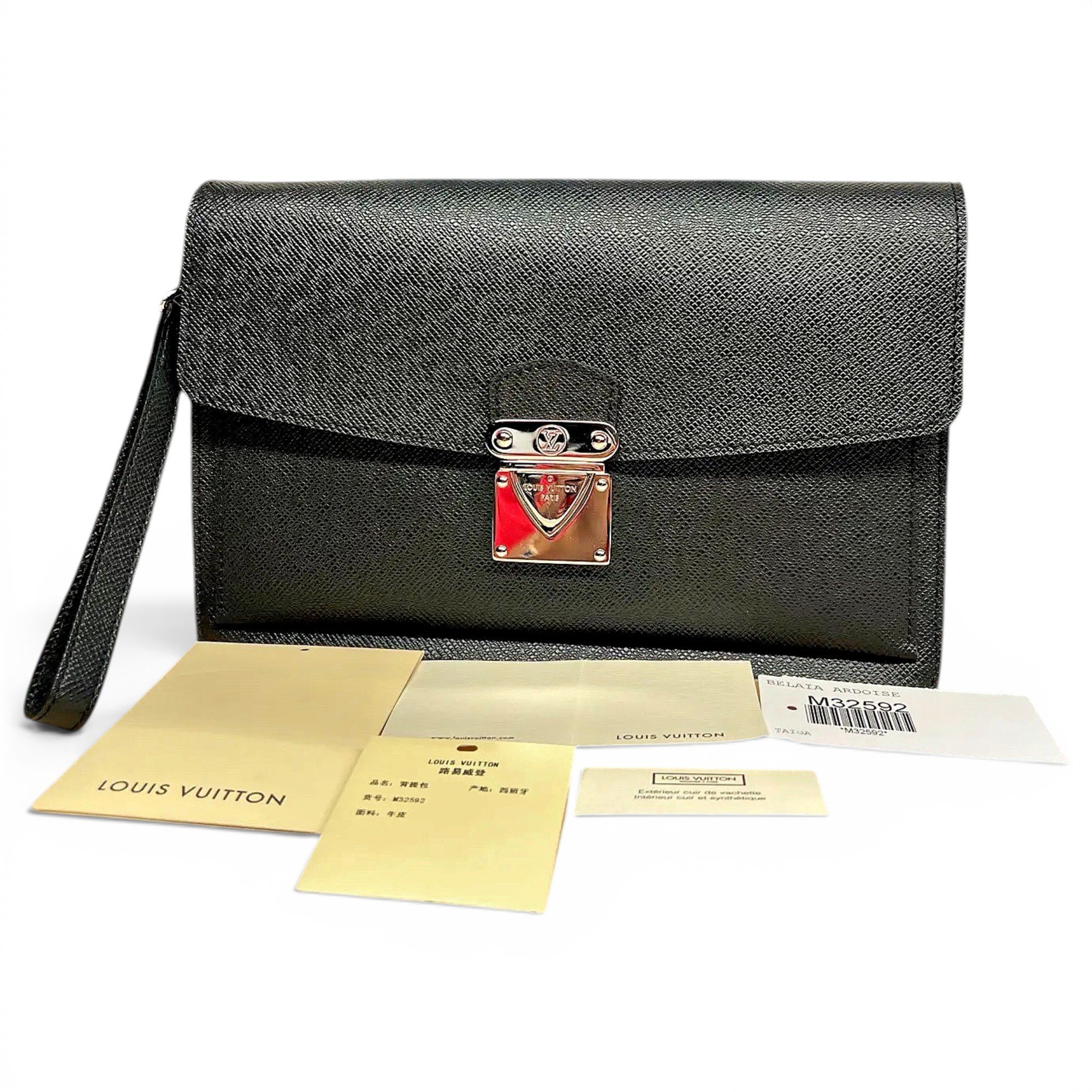 Sellier leather clutch bag