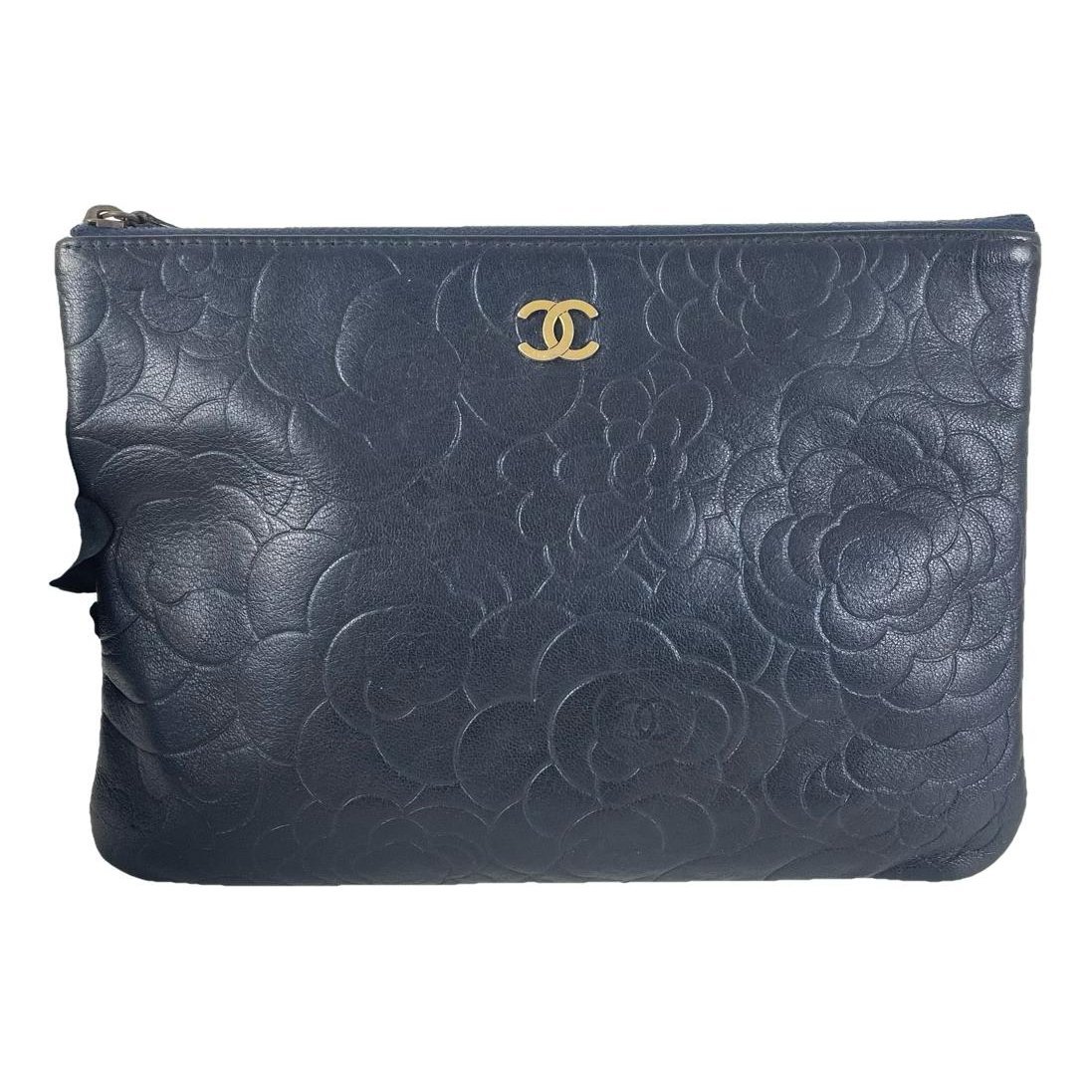 Leather clutch bag
