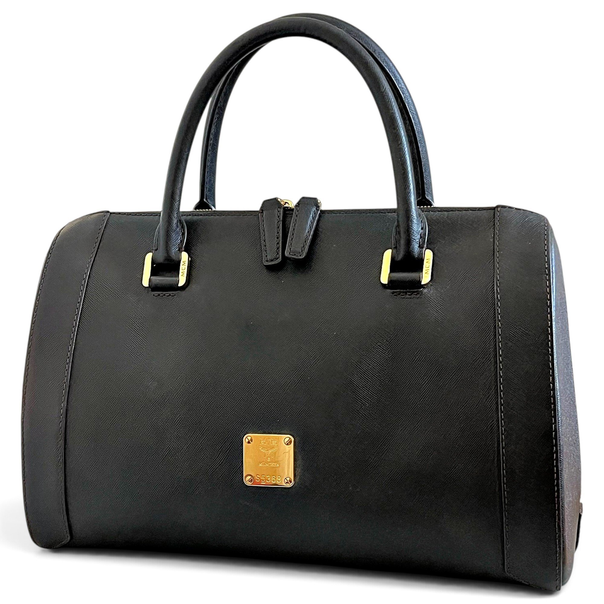 Boston leather handbag