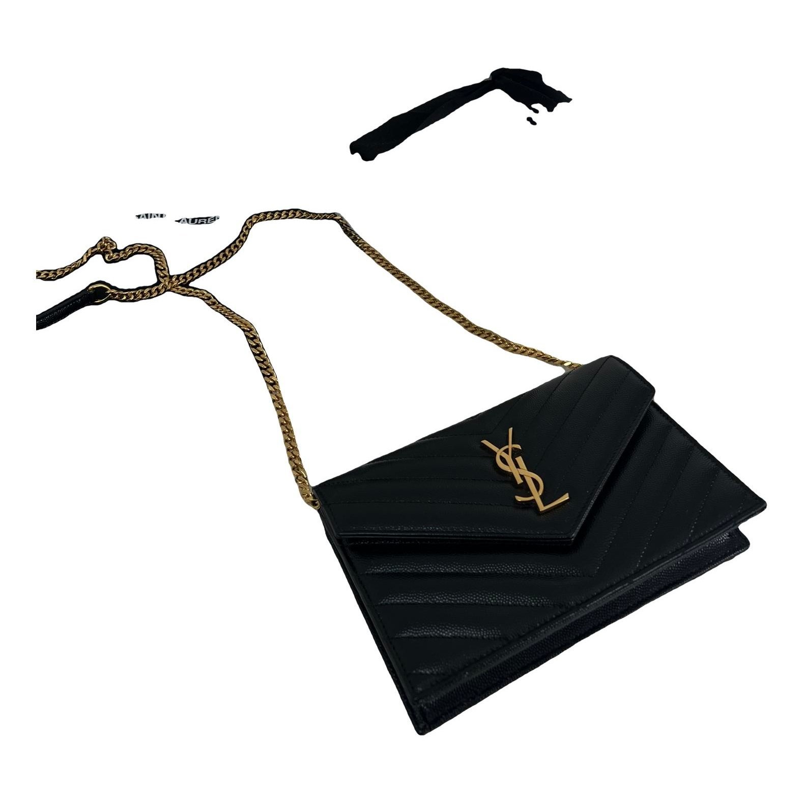 Leather clutch bag