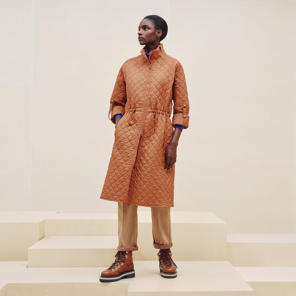 Long puffer coat