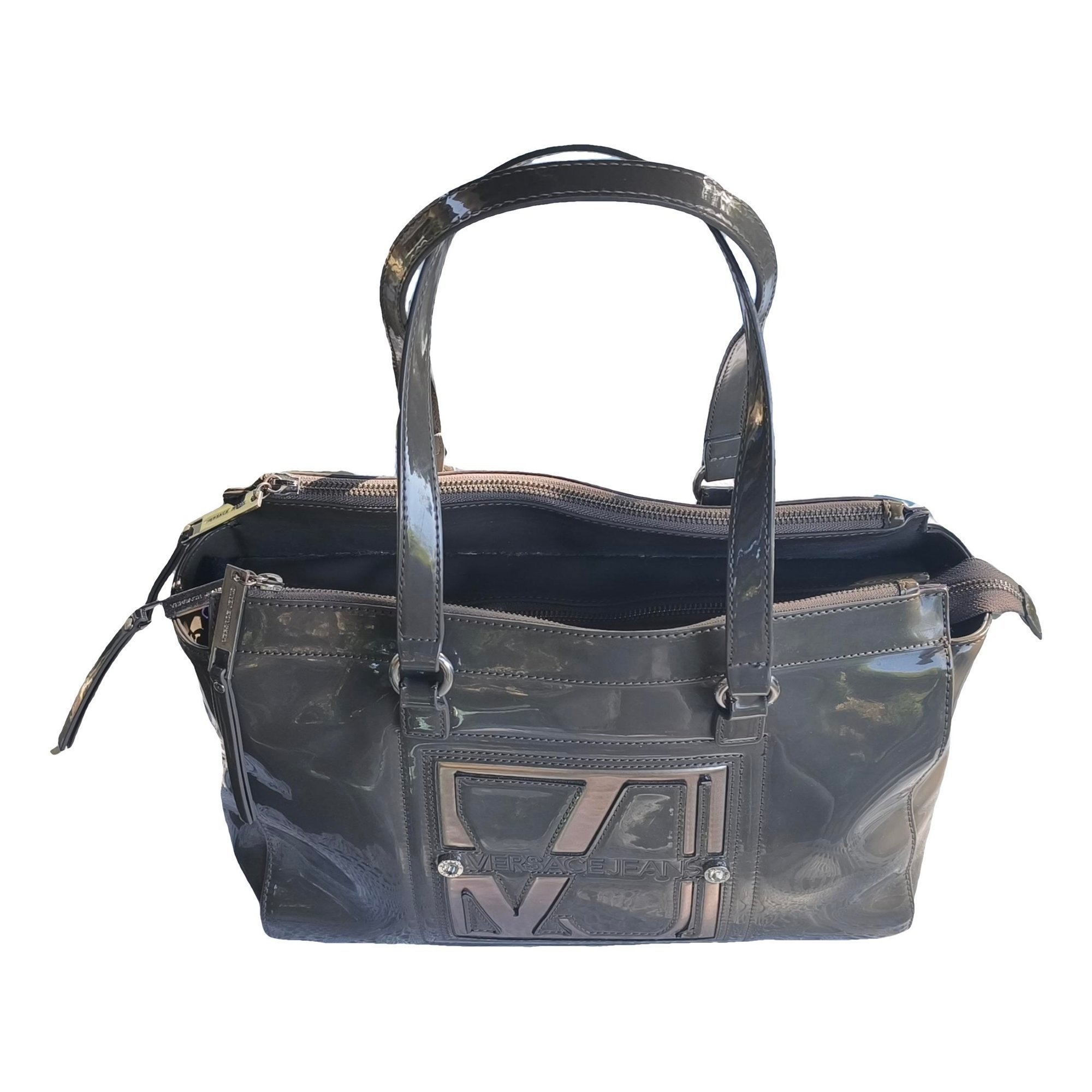 Patent leather handbag