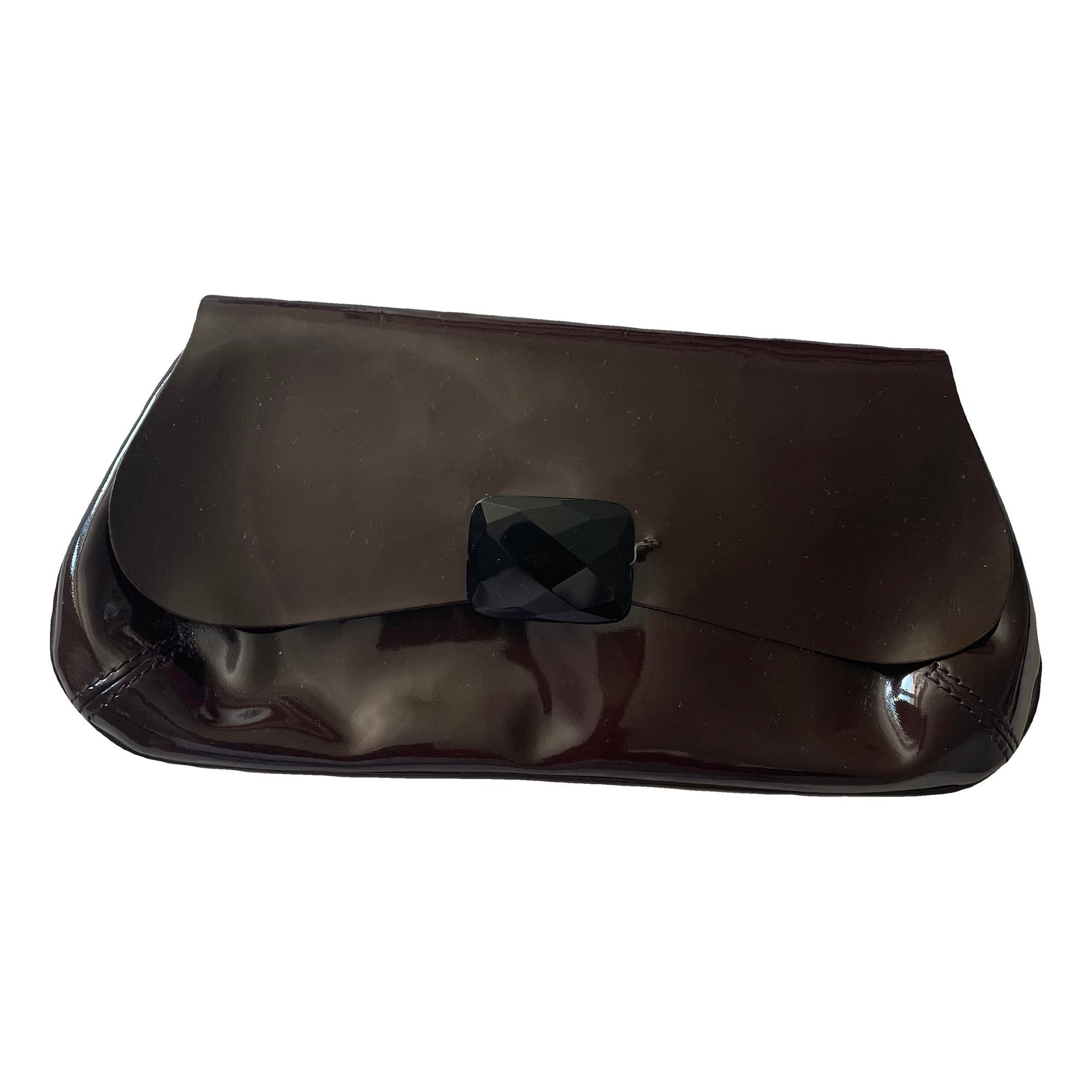 Patent leather clutch bag