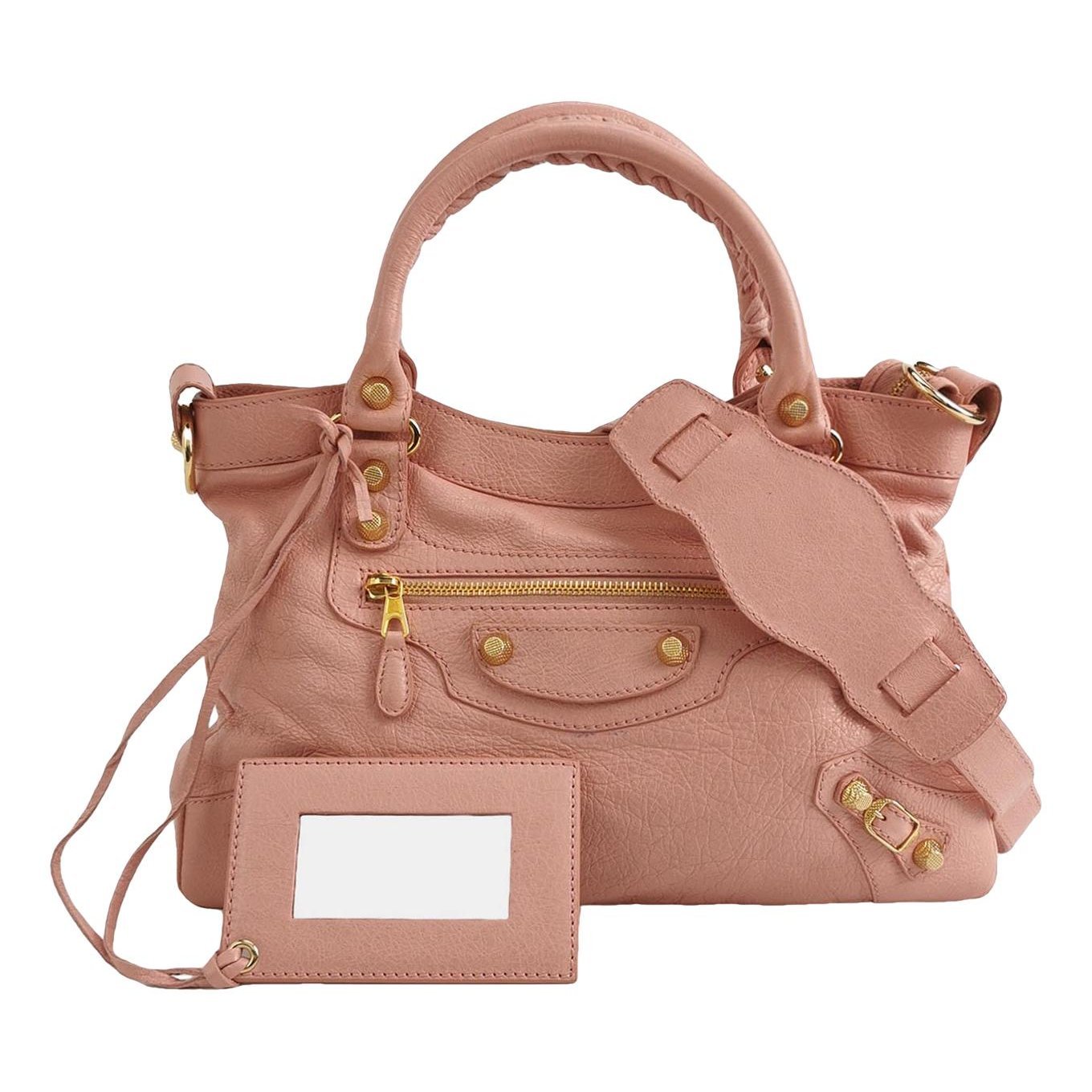 City leather handbag