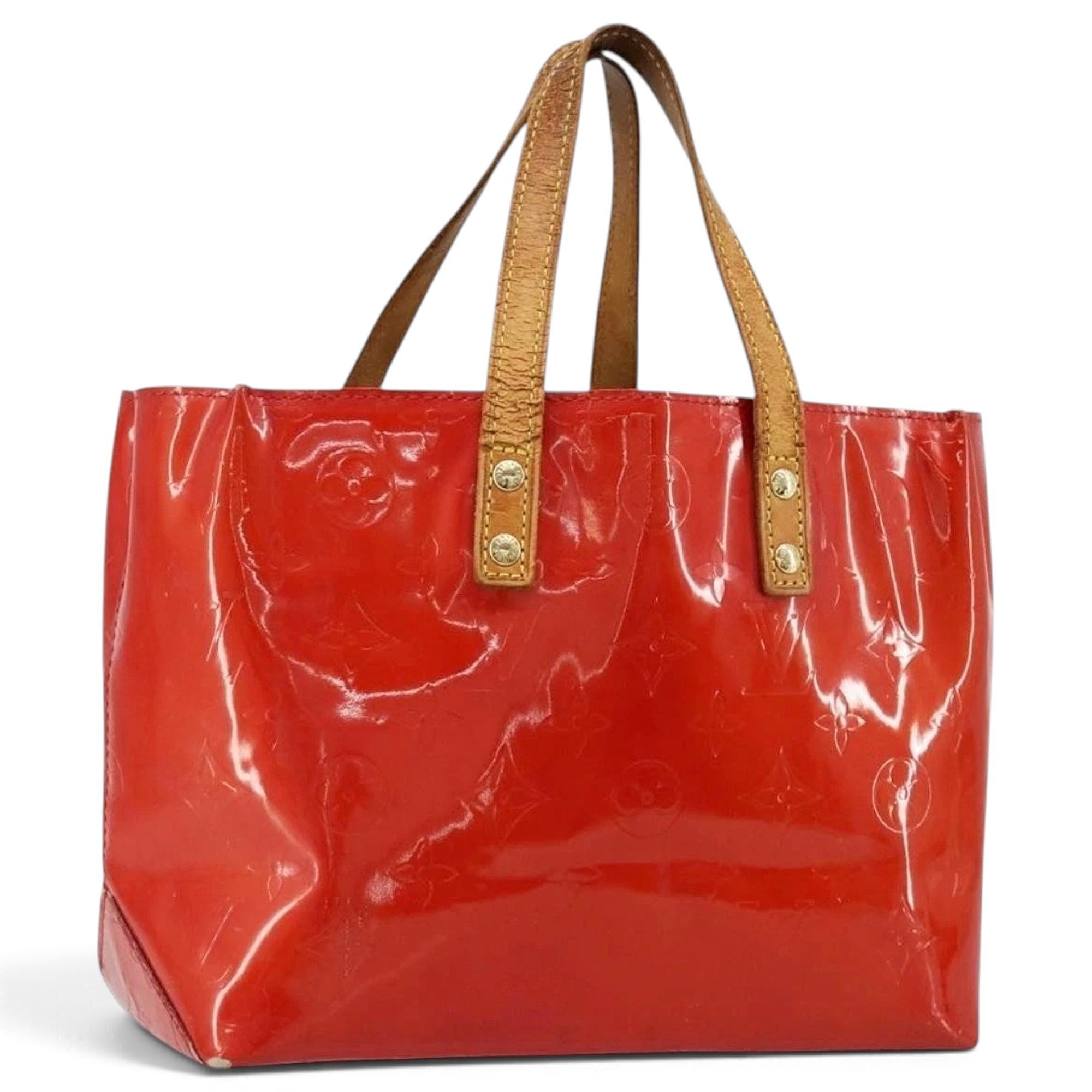 Patent leather handbag