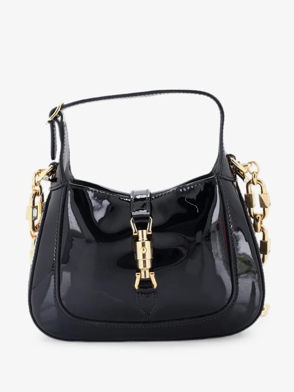 Jackie 1961 Chain Hobo Patent Mini shoulder bag