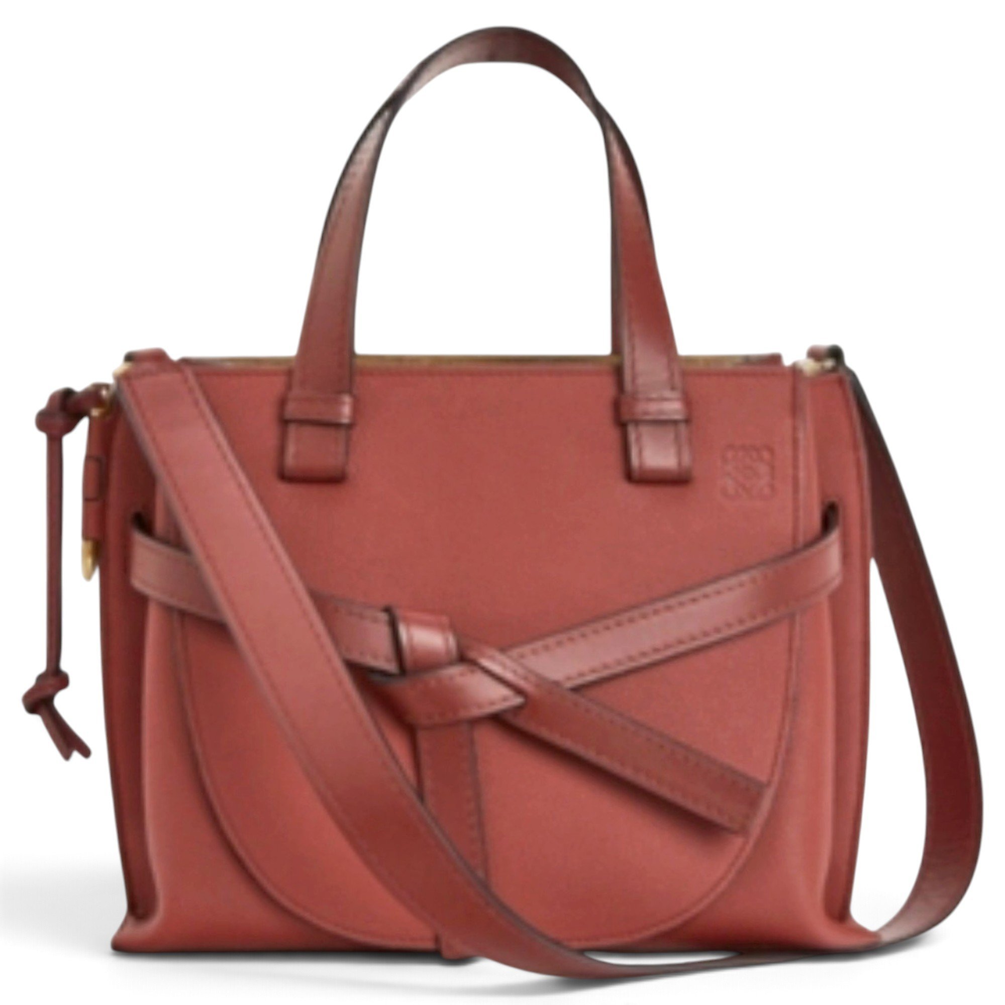 Gate Top Handle leather handbag