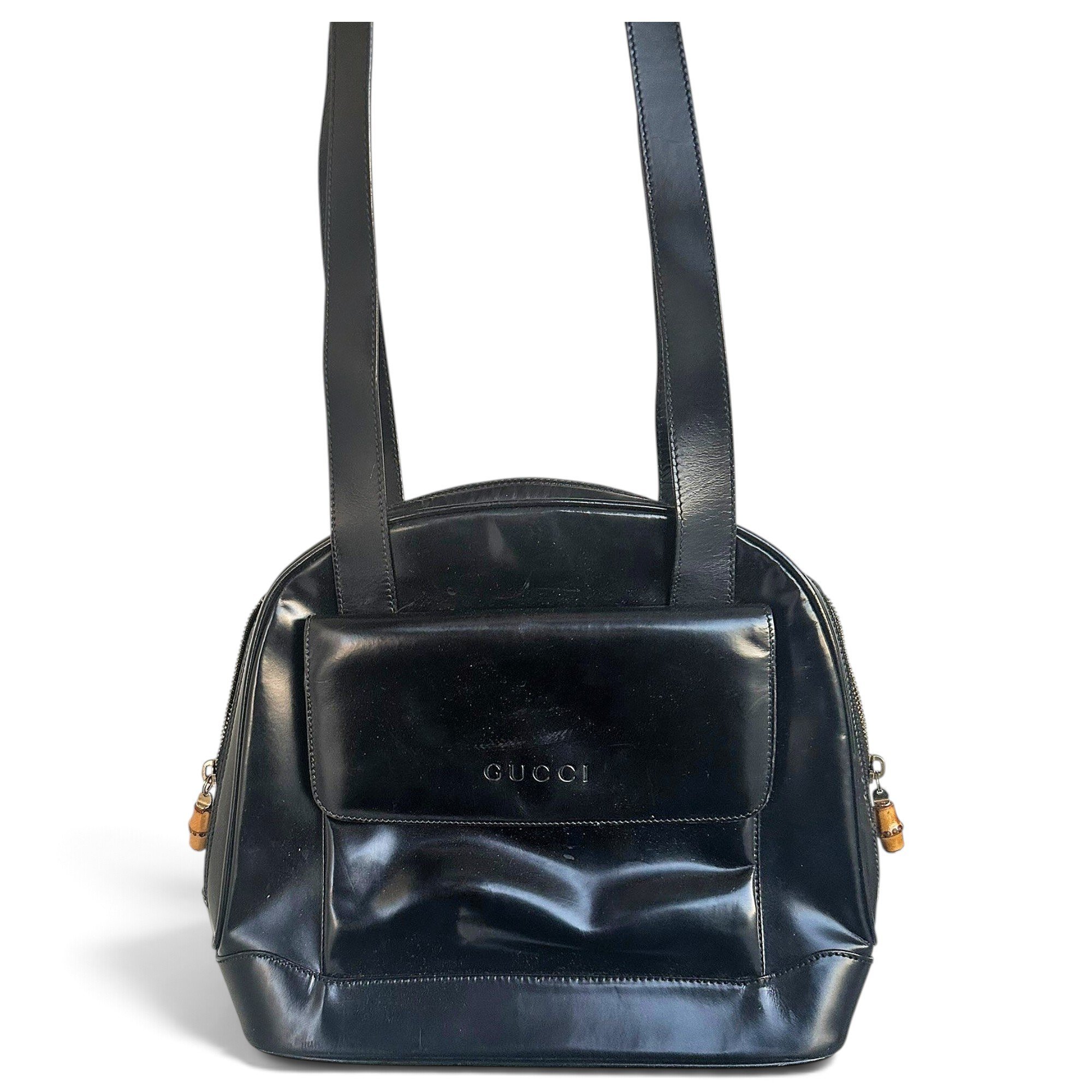 Bamboo leather handbag