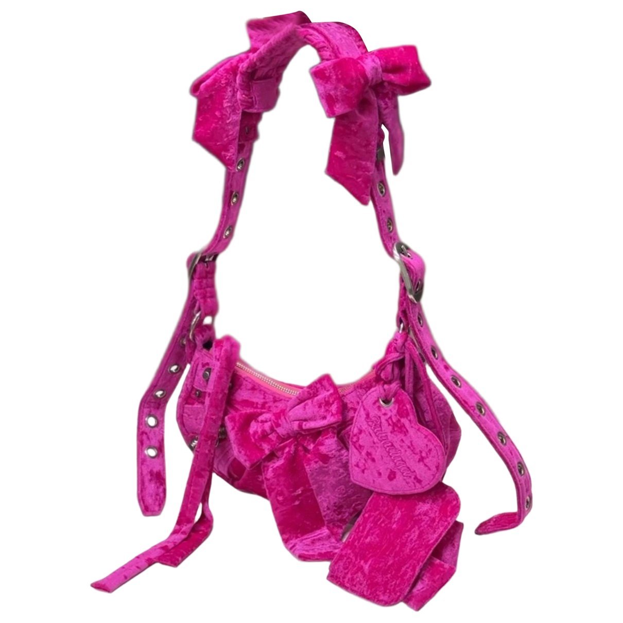 Le Cagole velvet handbag