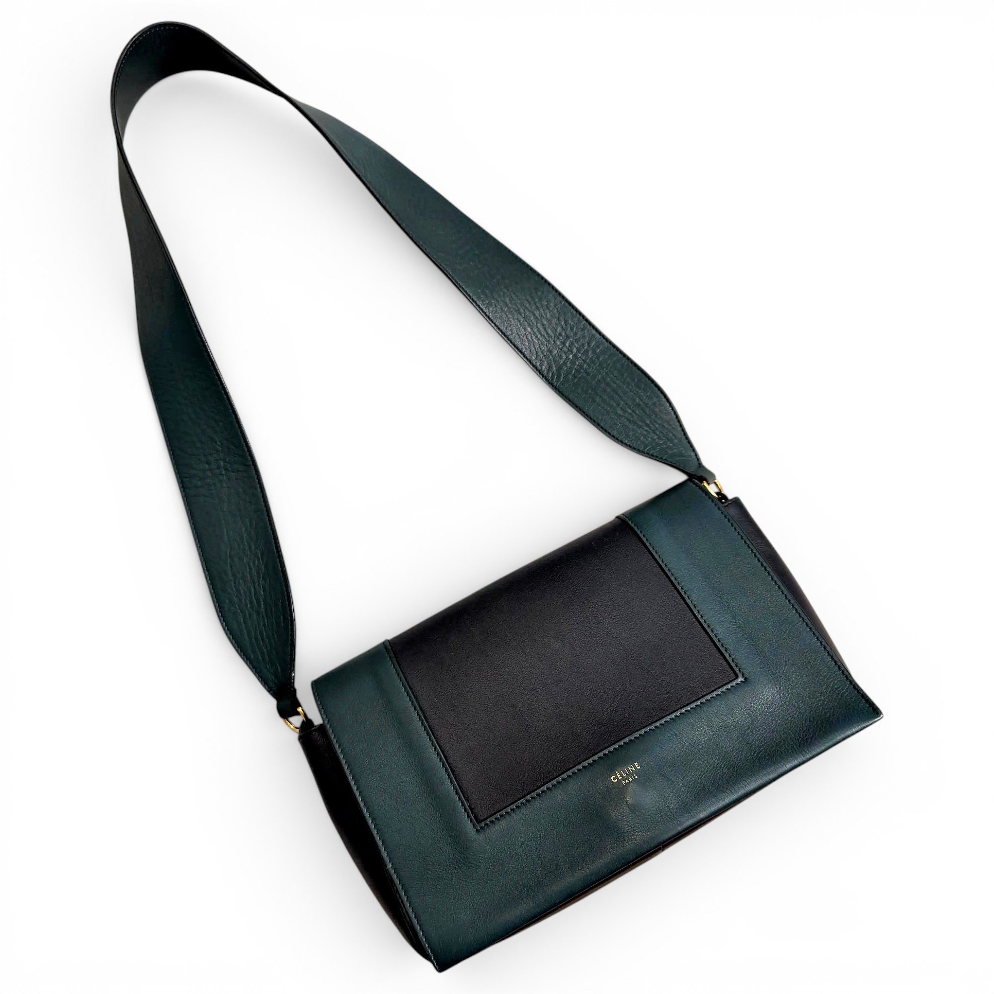 Frame leather handbag