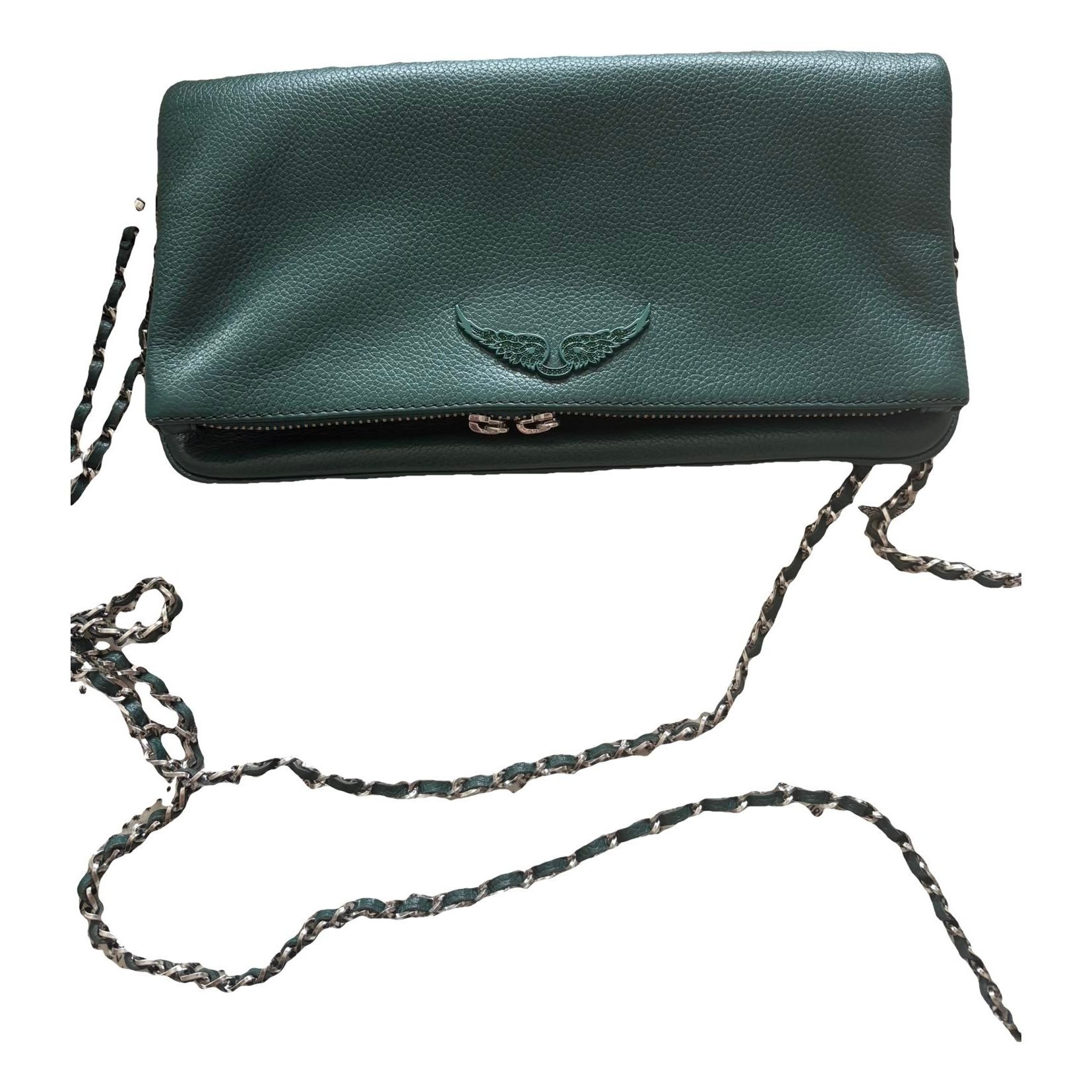 Rock leather clutch bag