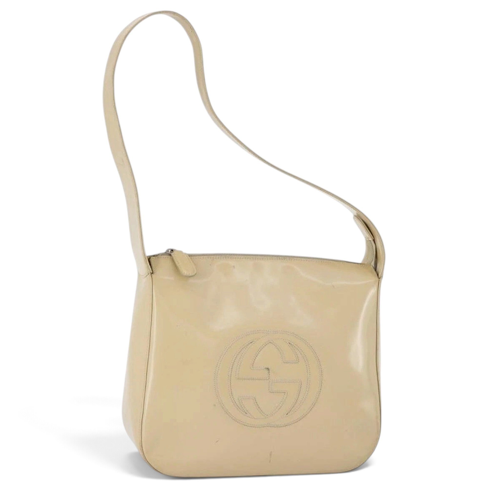 Patent leather handbag