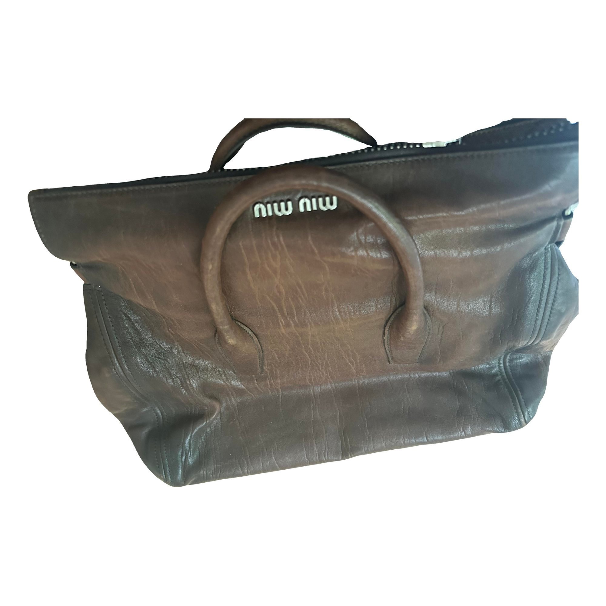Bow bag leather handbag