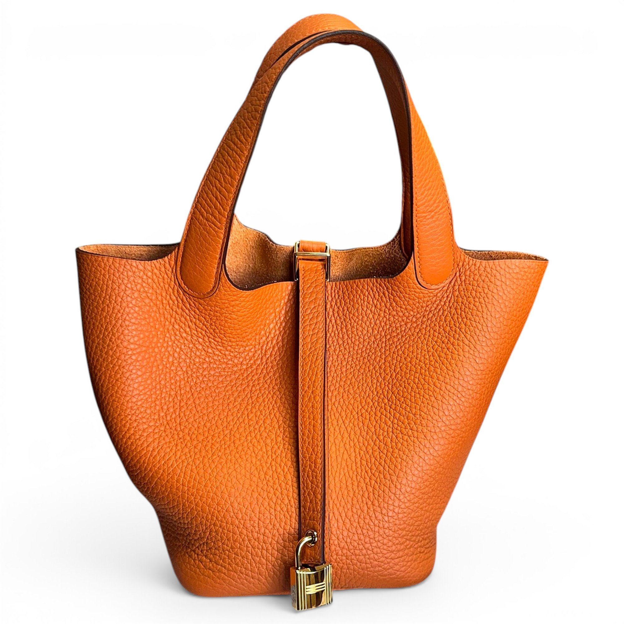 Picotin leather tote