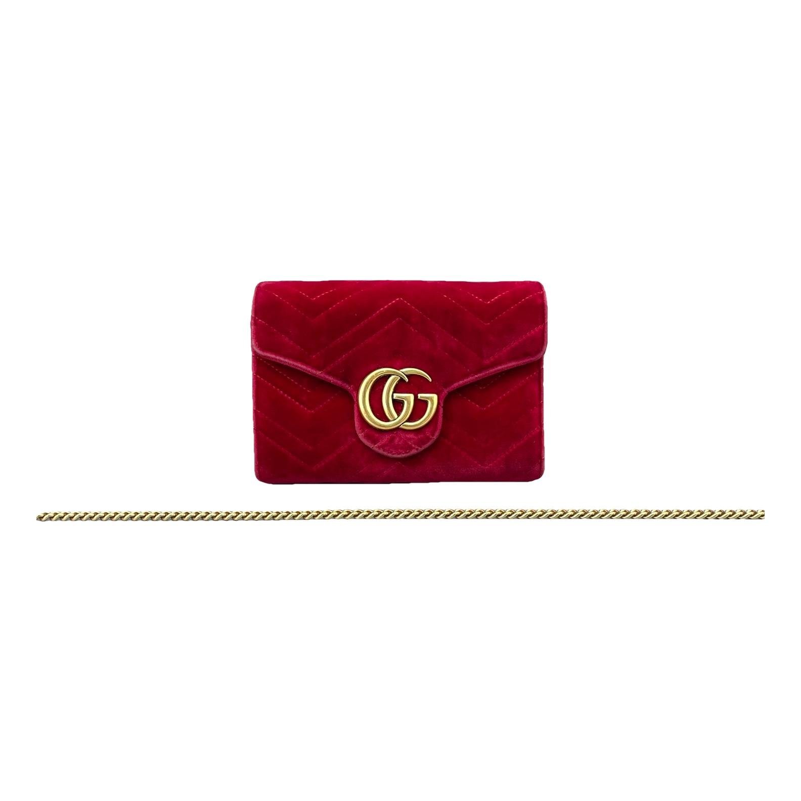 GG Marmont Chain velvet handbag