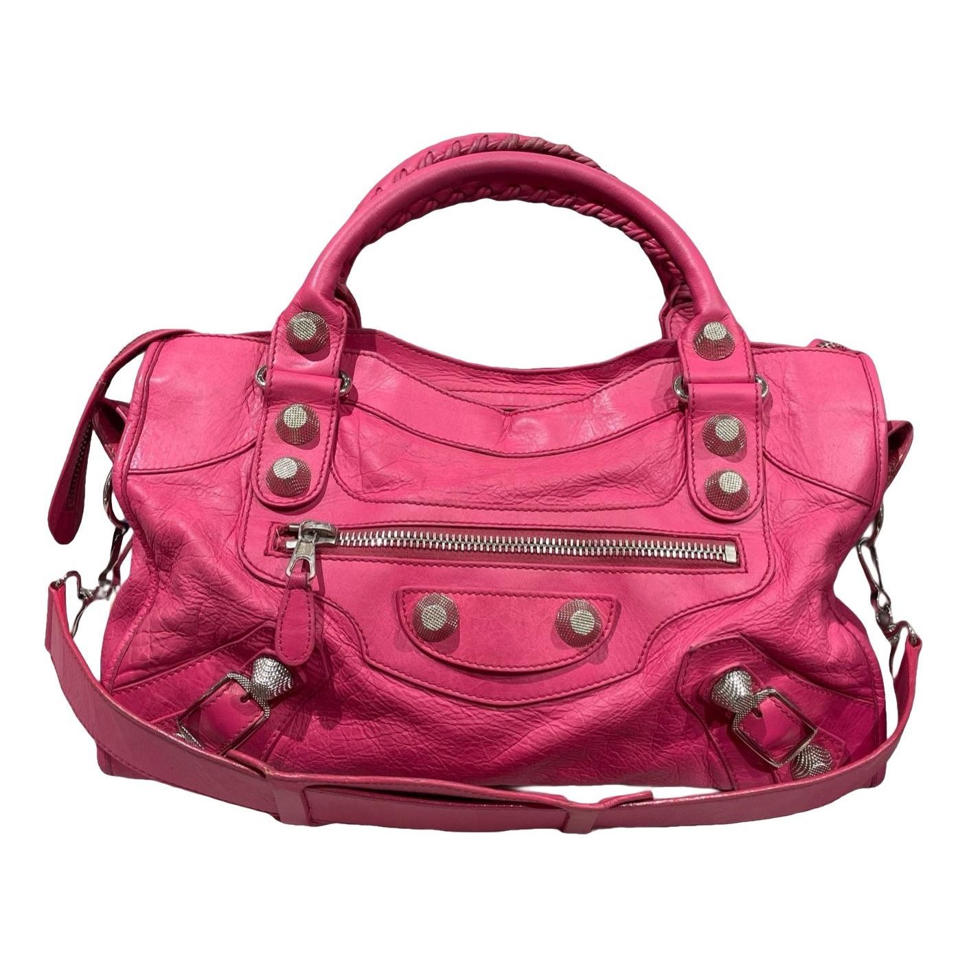 City leather handbag