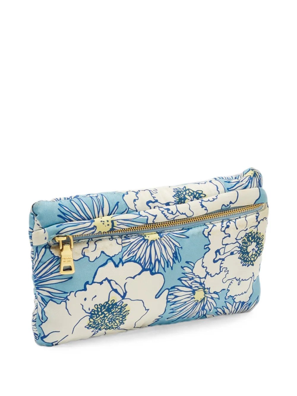 floral-print clutch bag