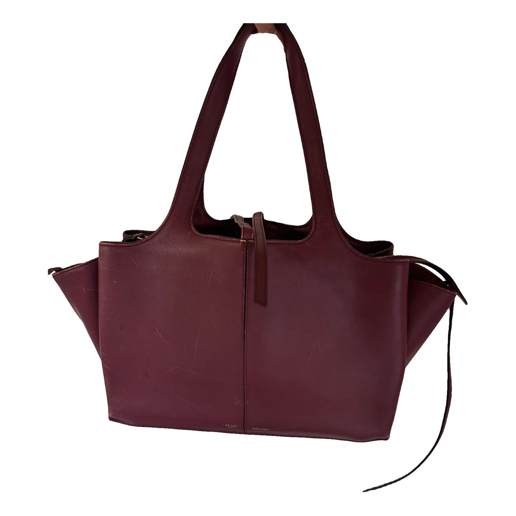 Tri-Fold leather tote