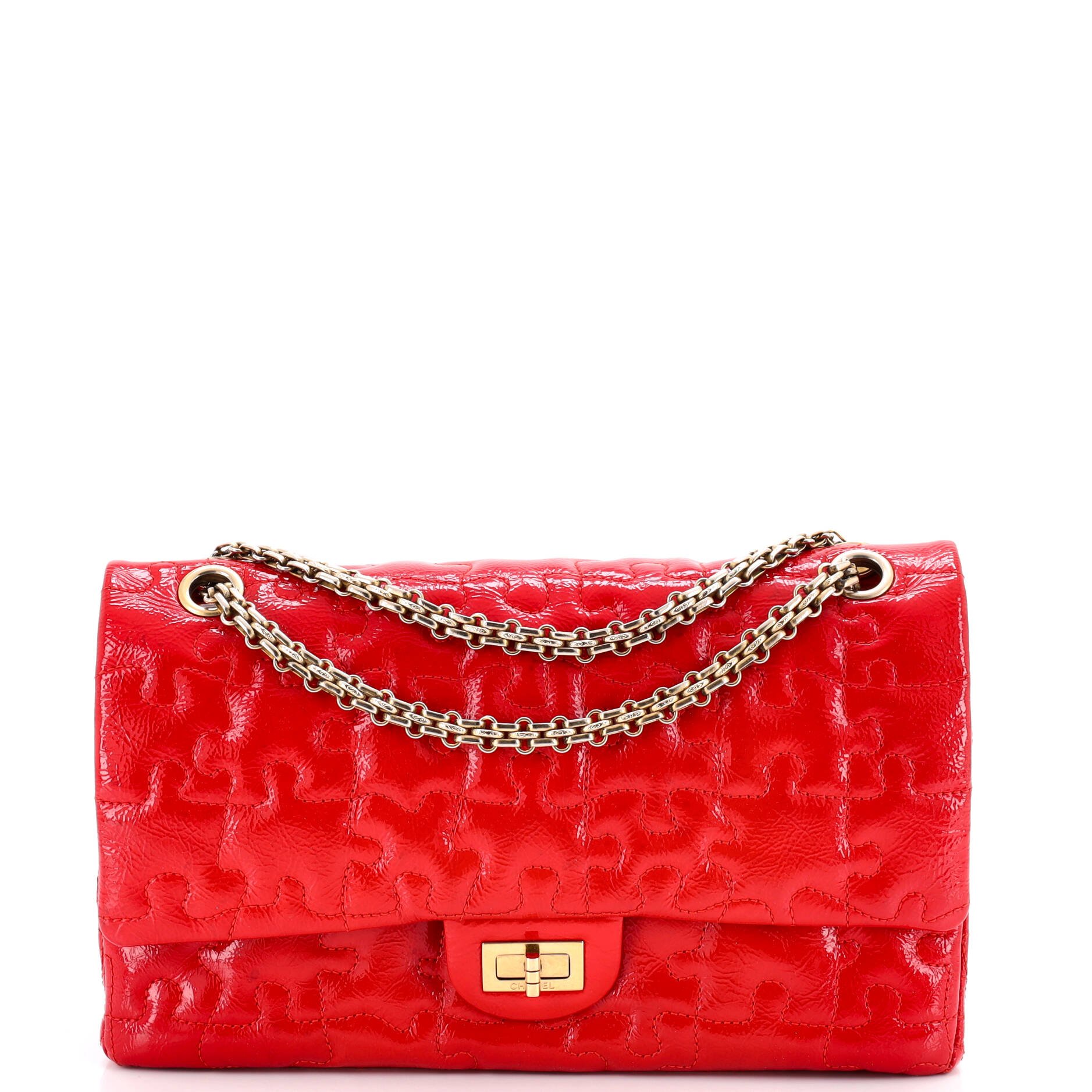 Chanel Puzzle Reissue 2.55 Flap Bag Quilted Patent 226