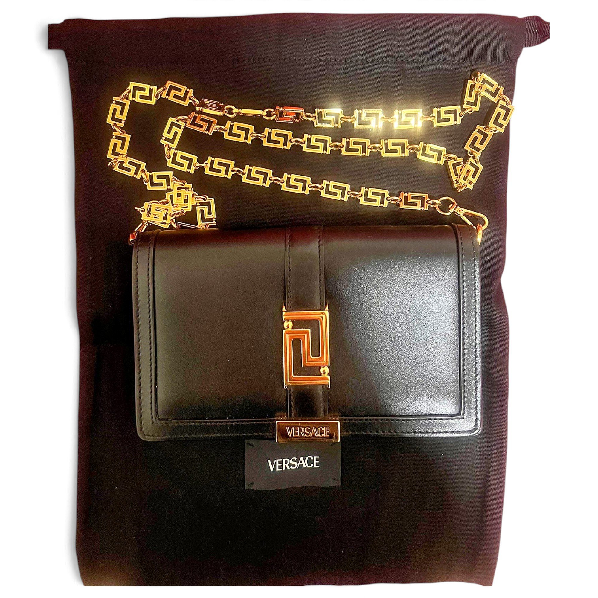 Leather clutch bag