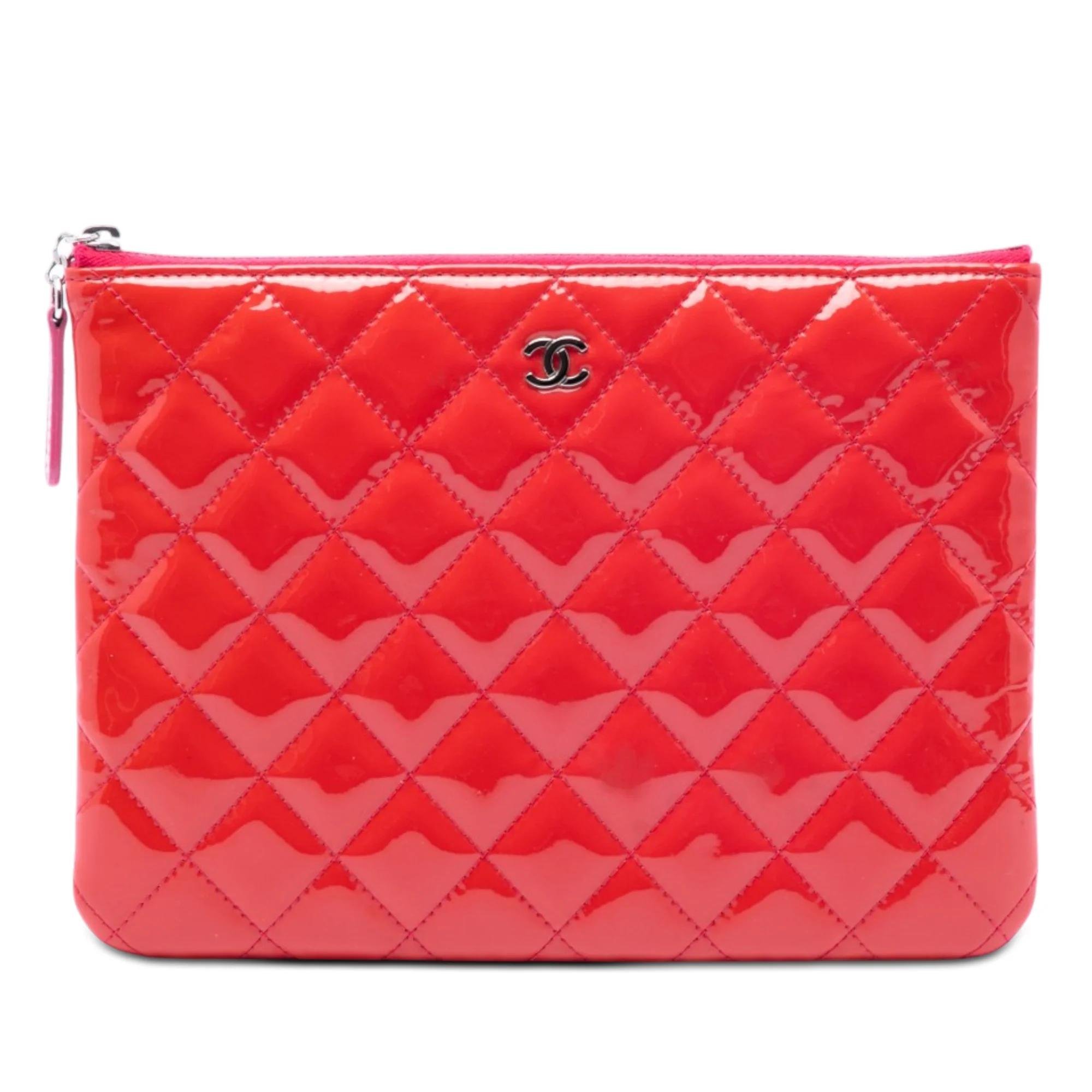 Patent leather clutch bag