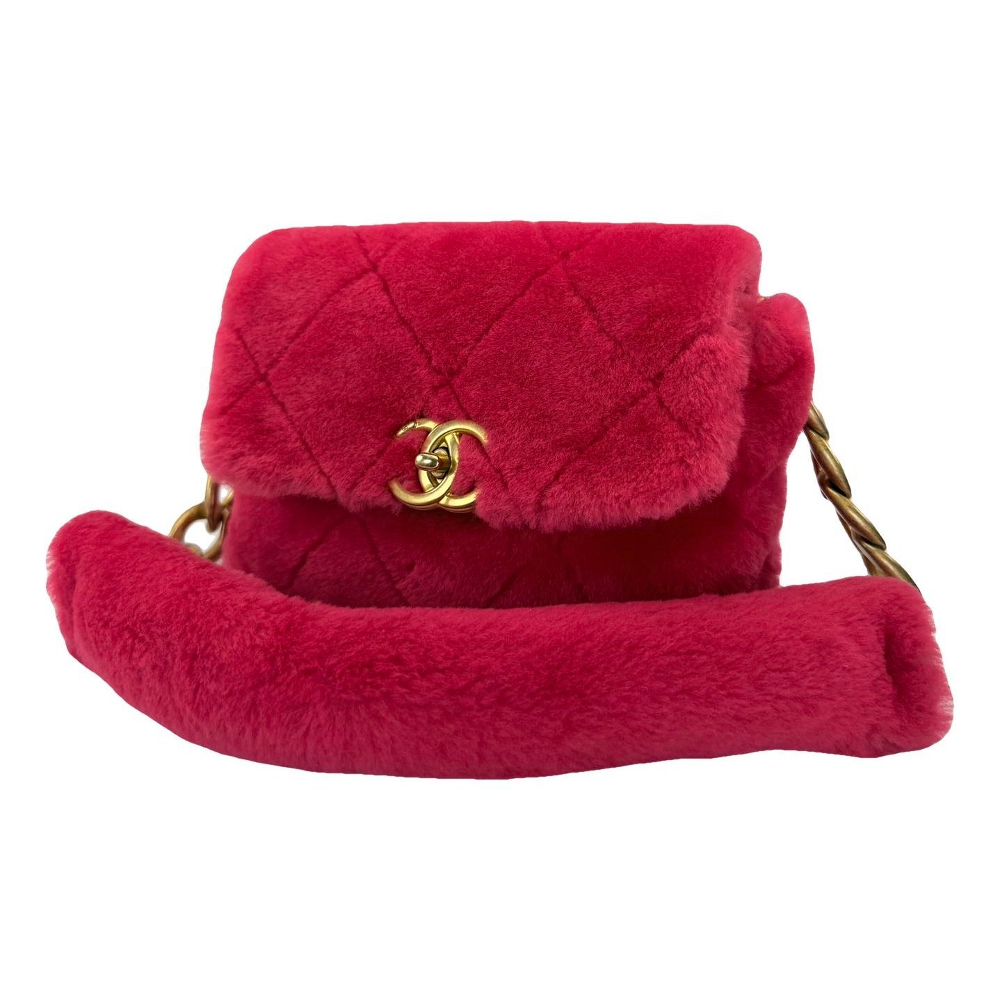 Faux fur handbag