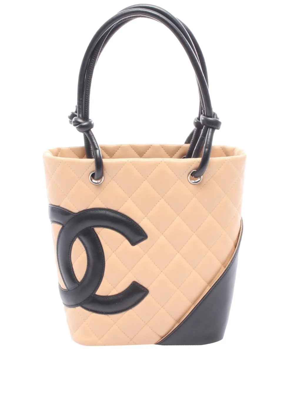 2003-2004 Small Quilted Calfskin Cambon Ligne tote bag