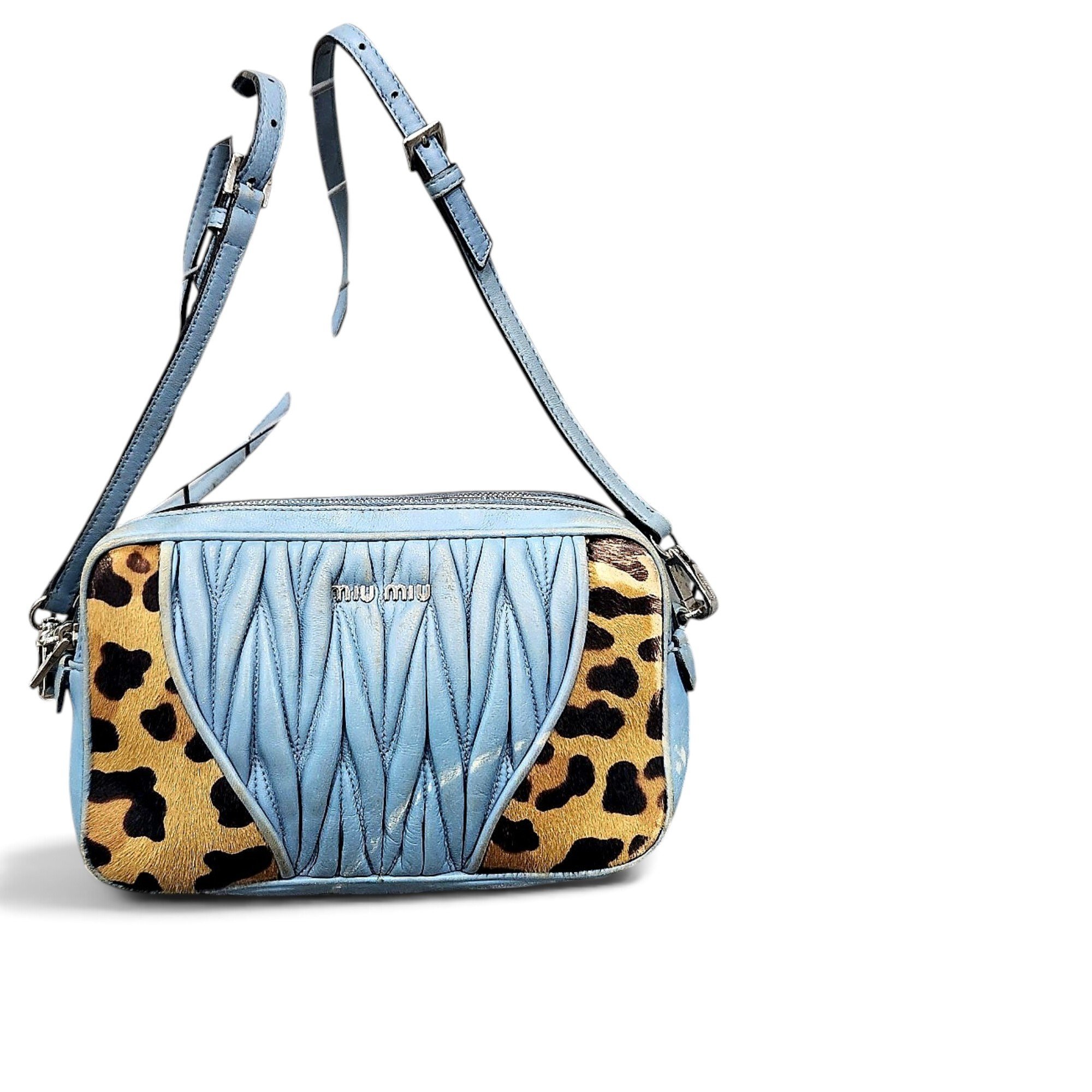 Matelassé leather crossbody bag