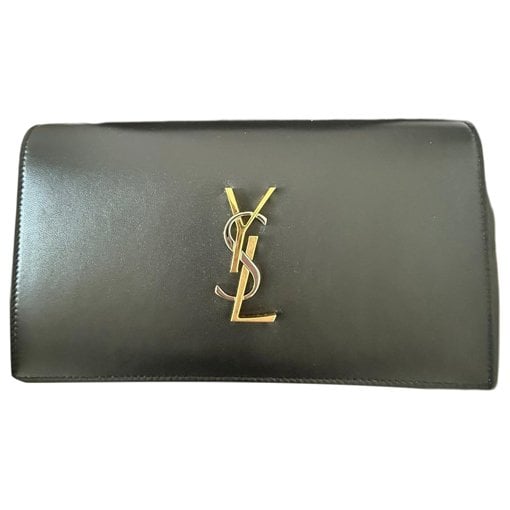 Leather clutch bag